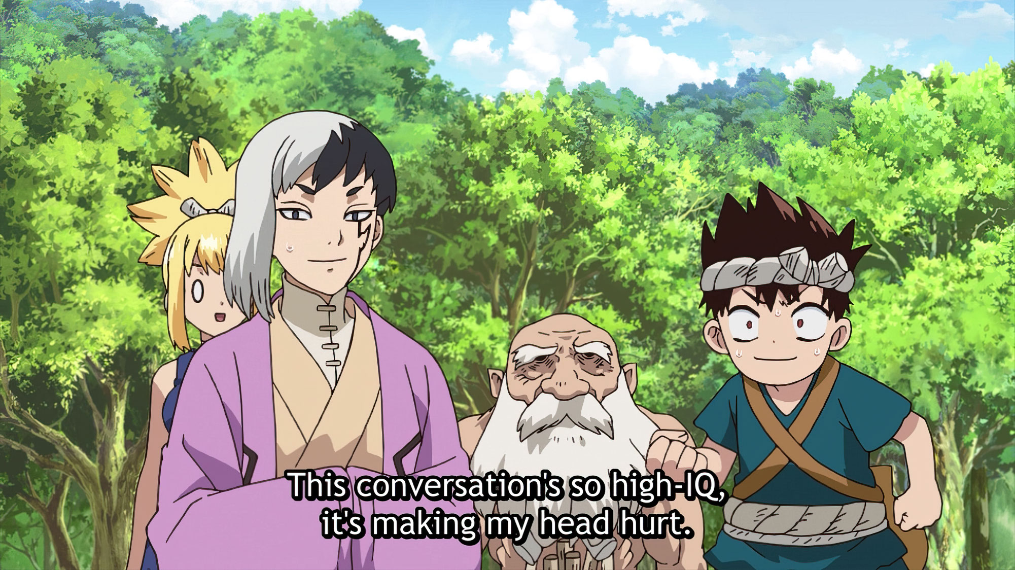 This conversation's so hight-IQ