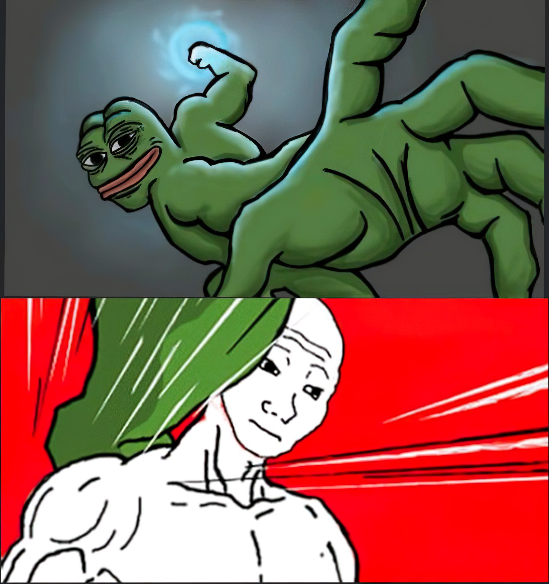 Pepe frog vs wojak