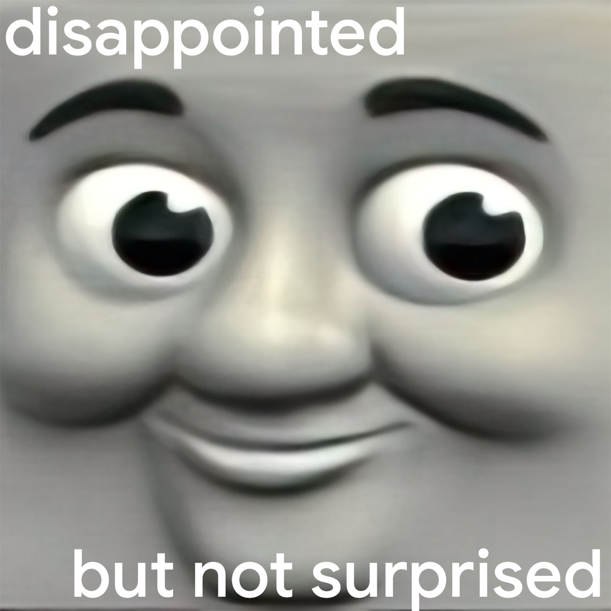 Disappointed but not surprised