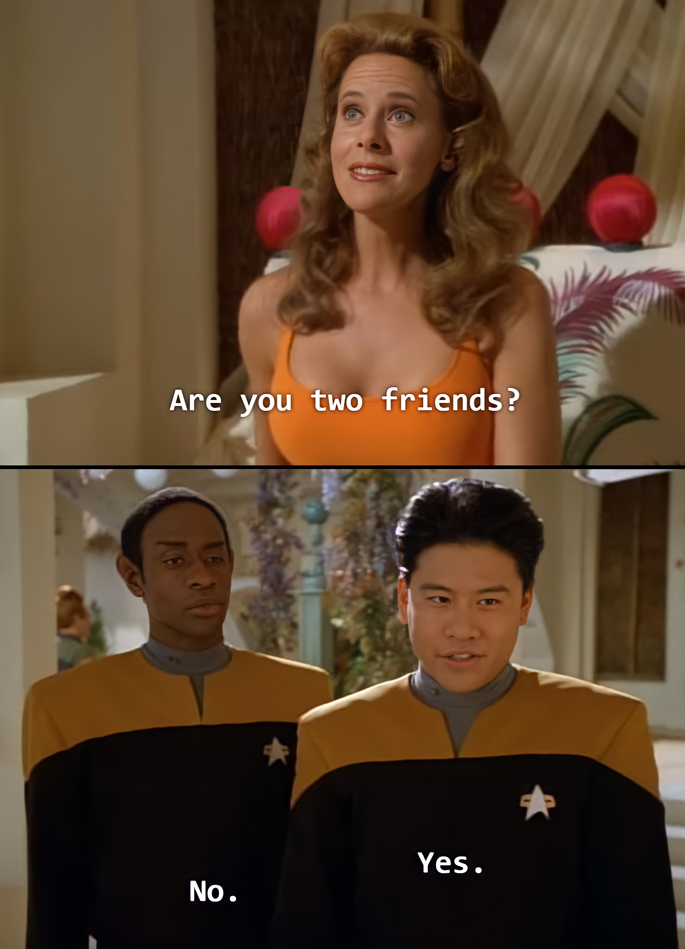 Are You Two Friends Template - Star Trek Voyager - Ensign Kim, Tuvok