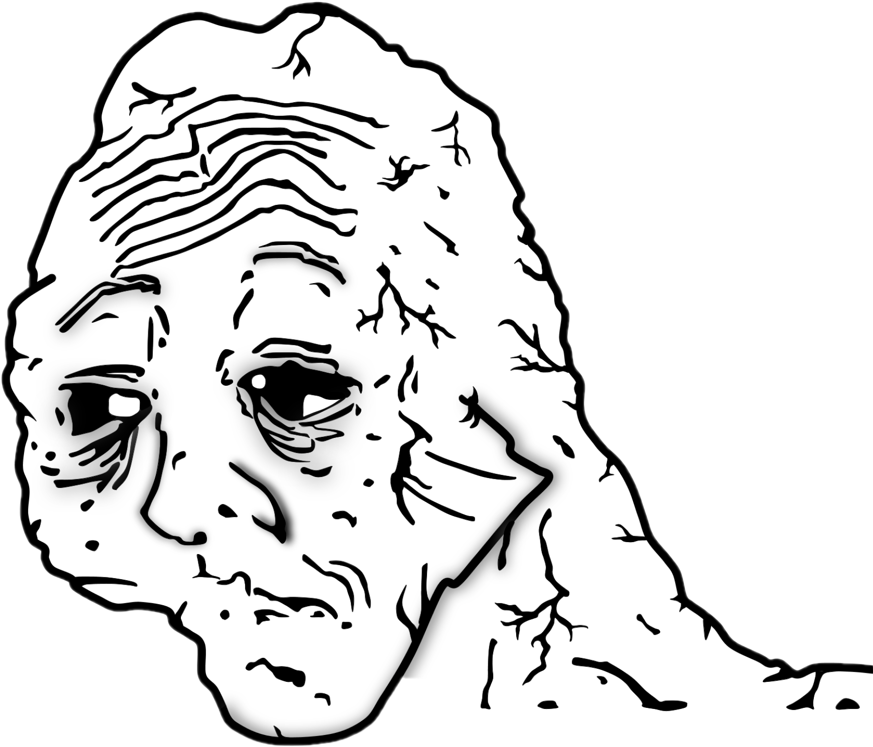 Yes Honey Wojak - HD Redraw Transparent