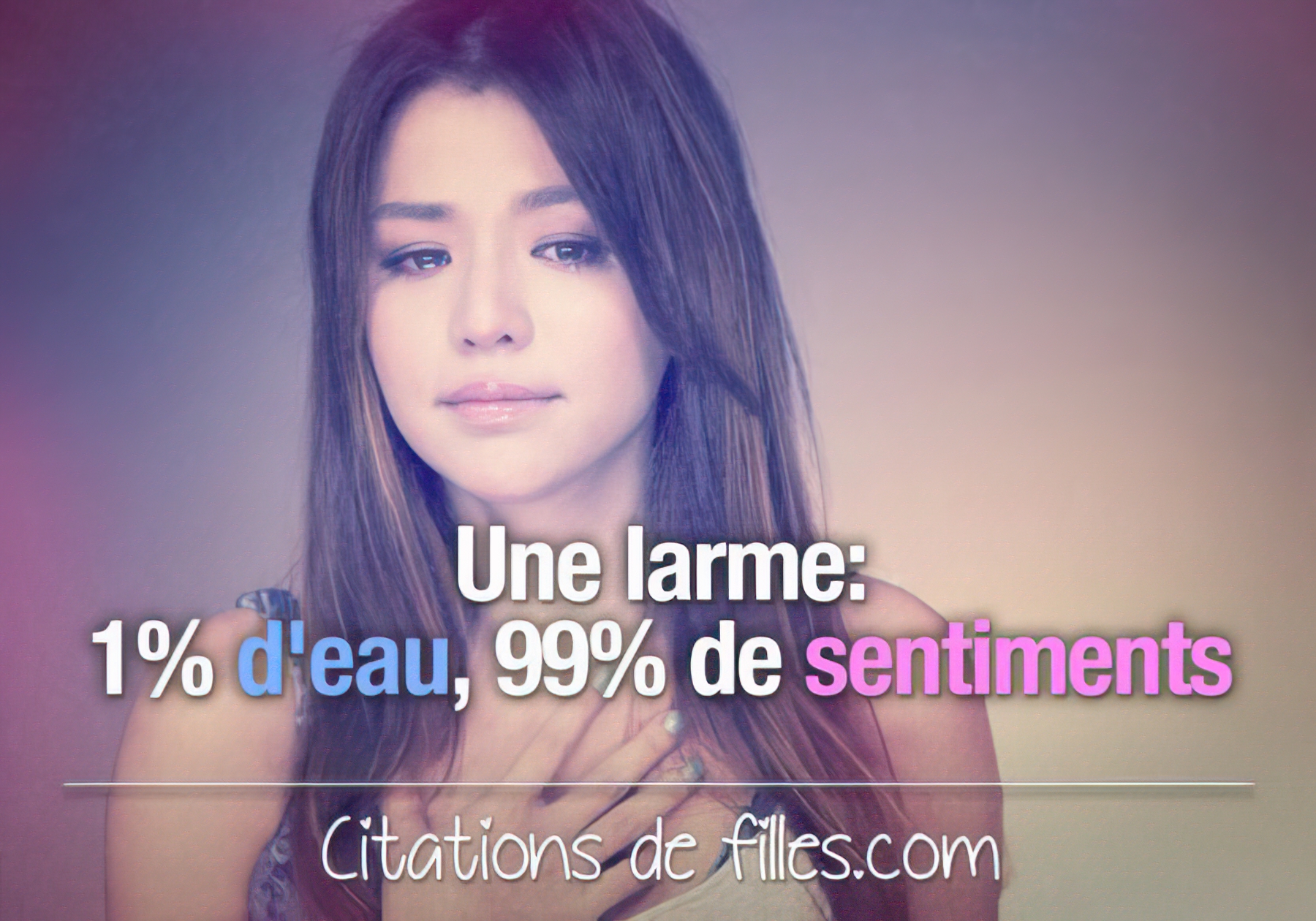 Une larme d'eau de sentiments
