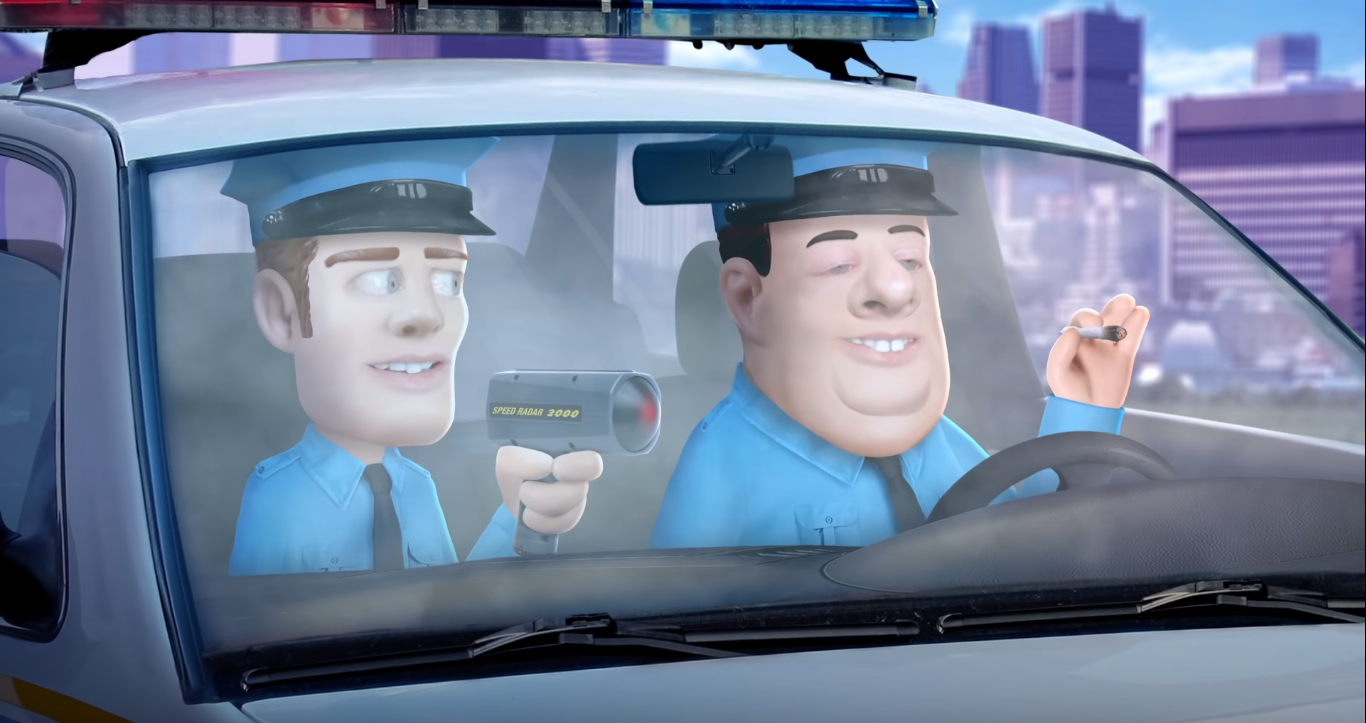 Stoned Police - Legal Pot, Police Radar - Le pot légal, Têtes à claques, petard