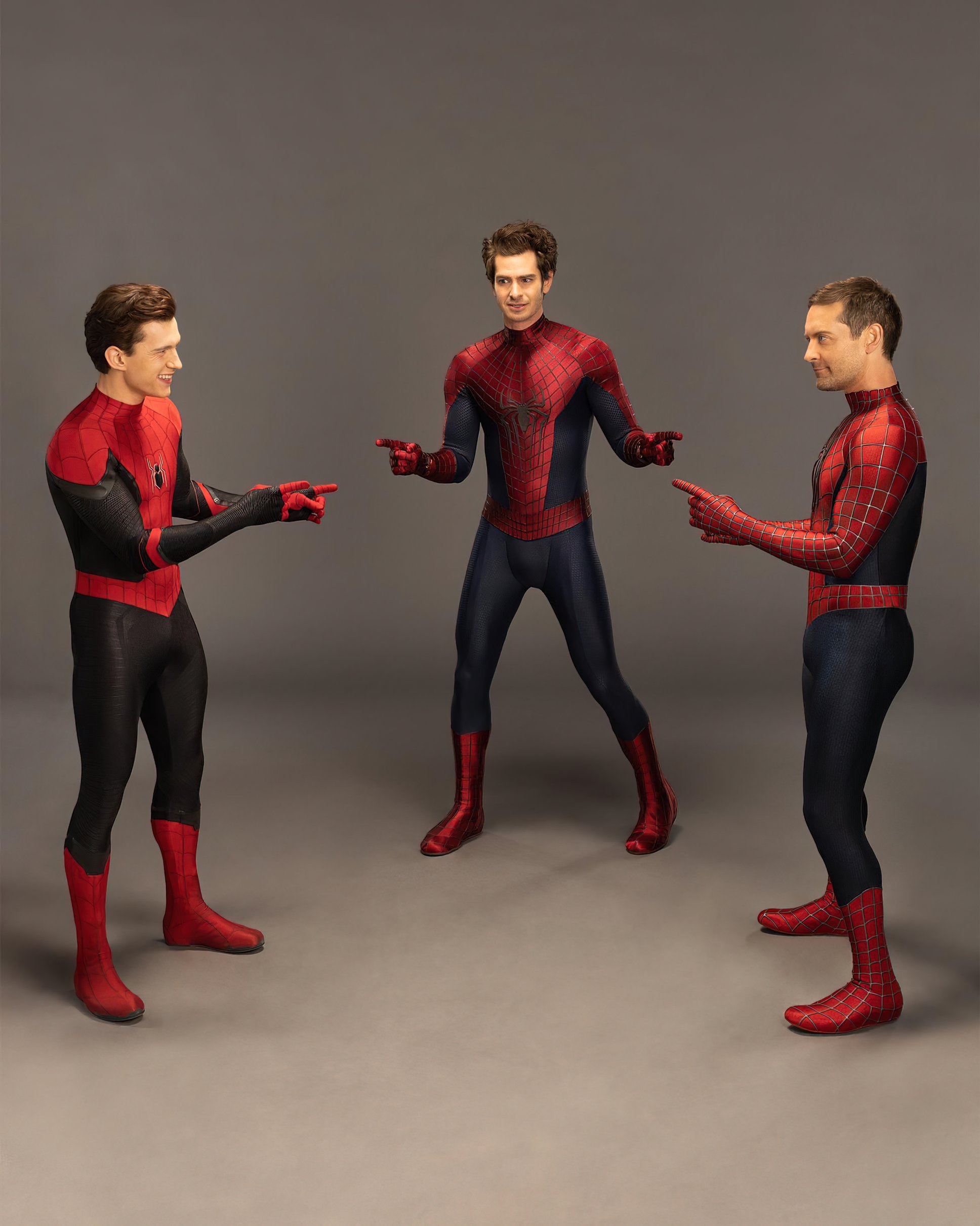 Spider-Man Pointing At Spider-Man Pointing At Spider-Man IRL Template - Tobey Mcguire, Andrew Garfield, Tom Holland
