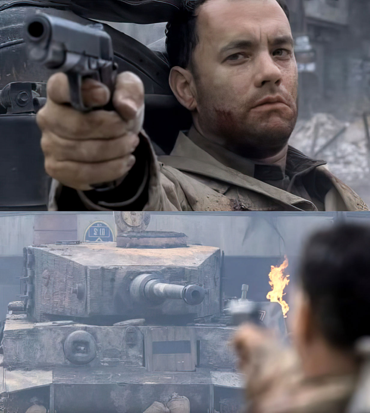 Tom Hanks vs tank