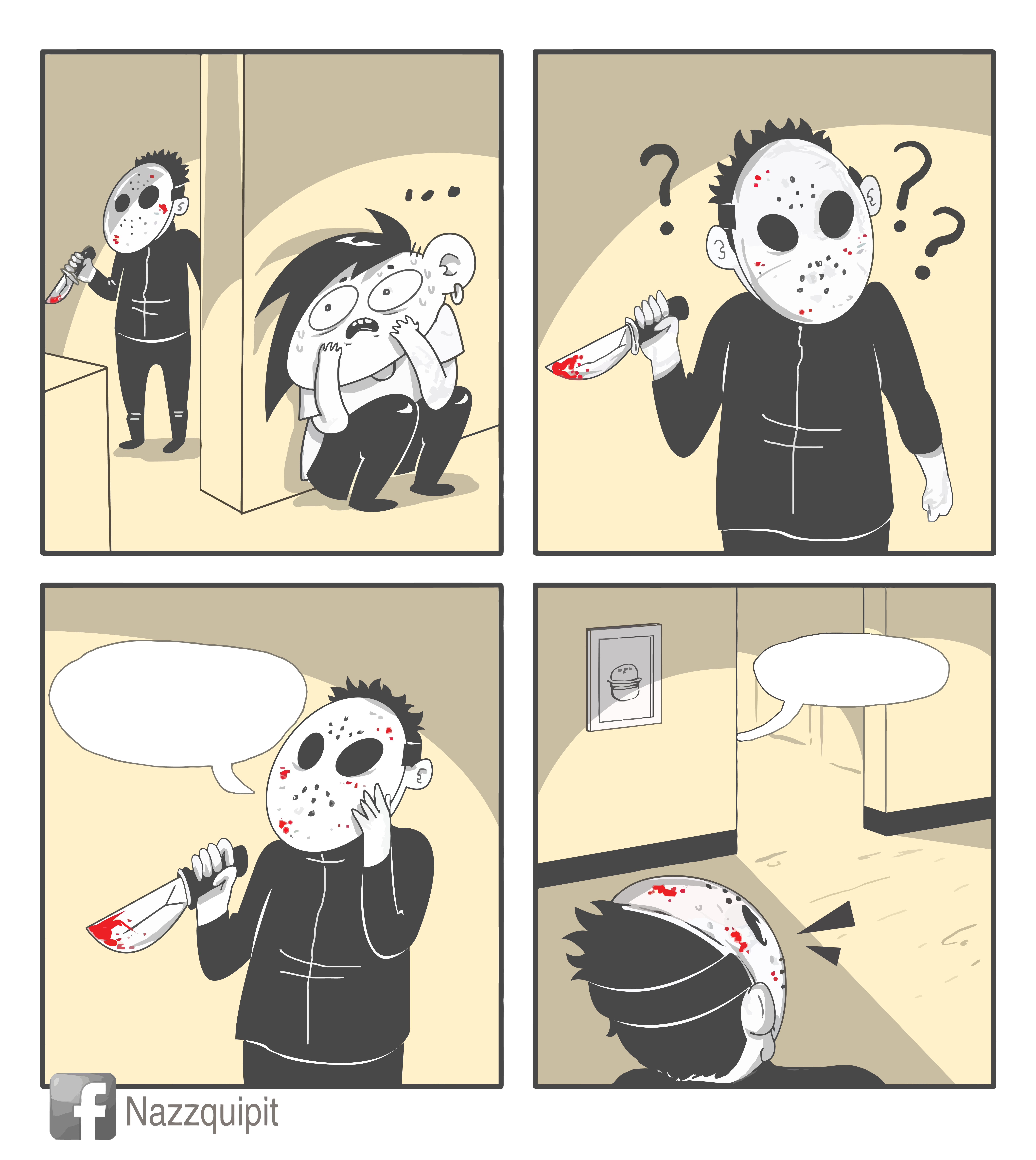 Hiding from serial killer Jason