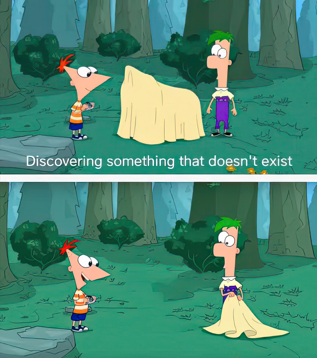 Discovering something that doesn't exist