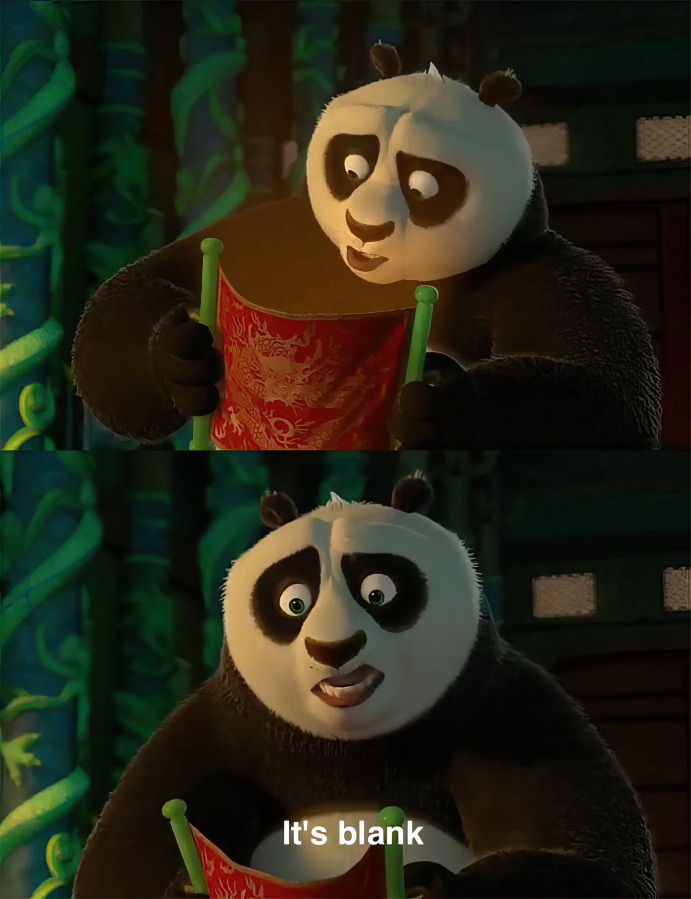 Its blank kung ffu panda