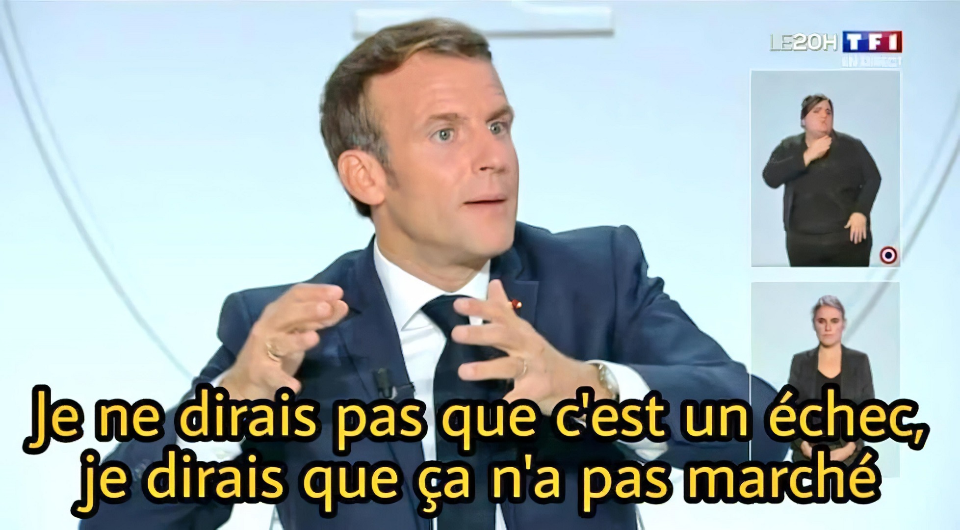 Je ne dirais pas que c'est un échec je dirais que ça n'a pas marché