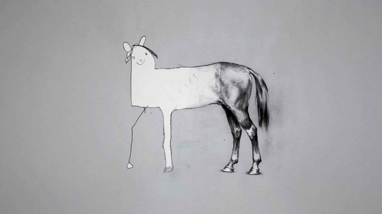 Horse realistic draw sketch horse