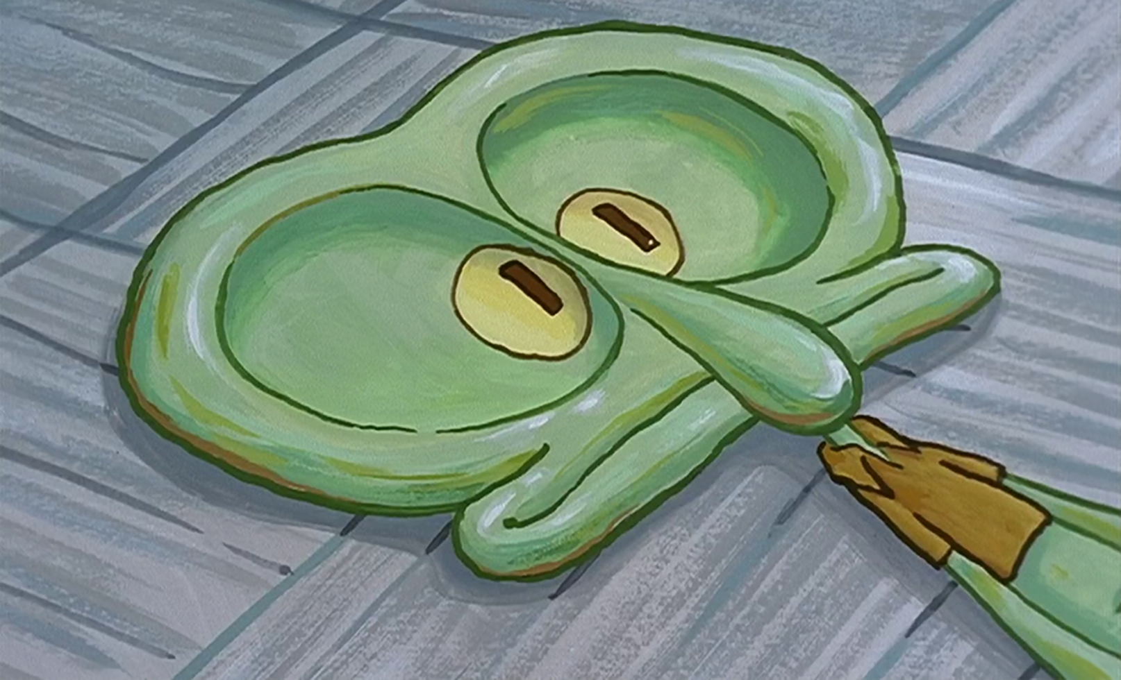Squidward Cheeks'Flat'Squished'Sat On - SpongeBob Squarepants