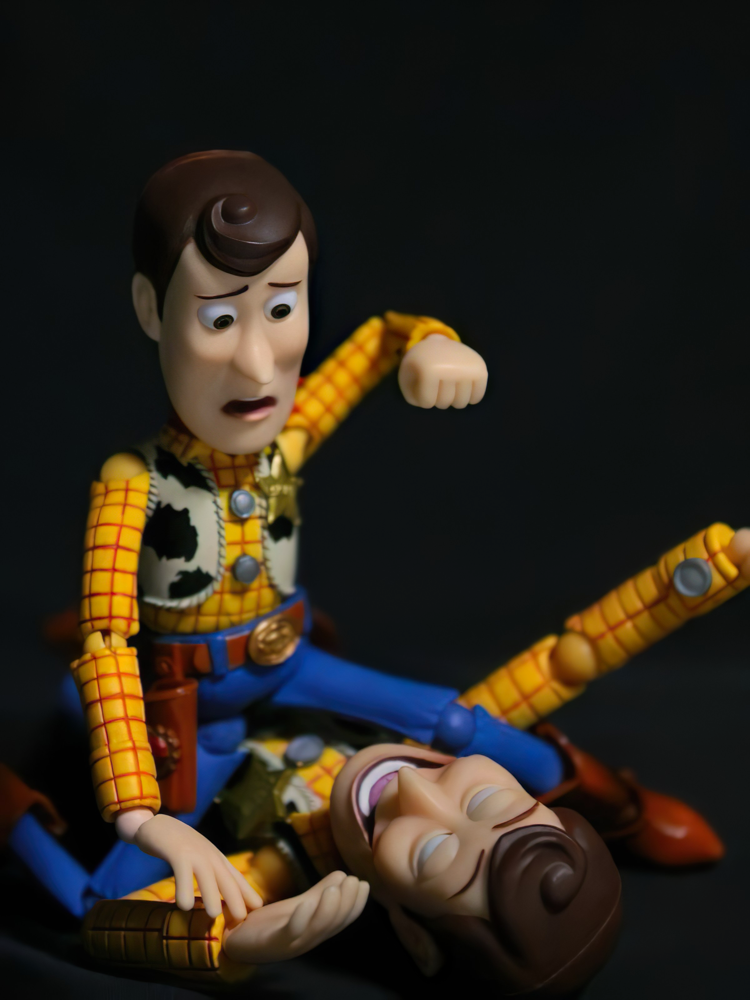 Woody Beats Up Evil Woody - Toy Story, Strike, Fight - frappe bagarre