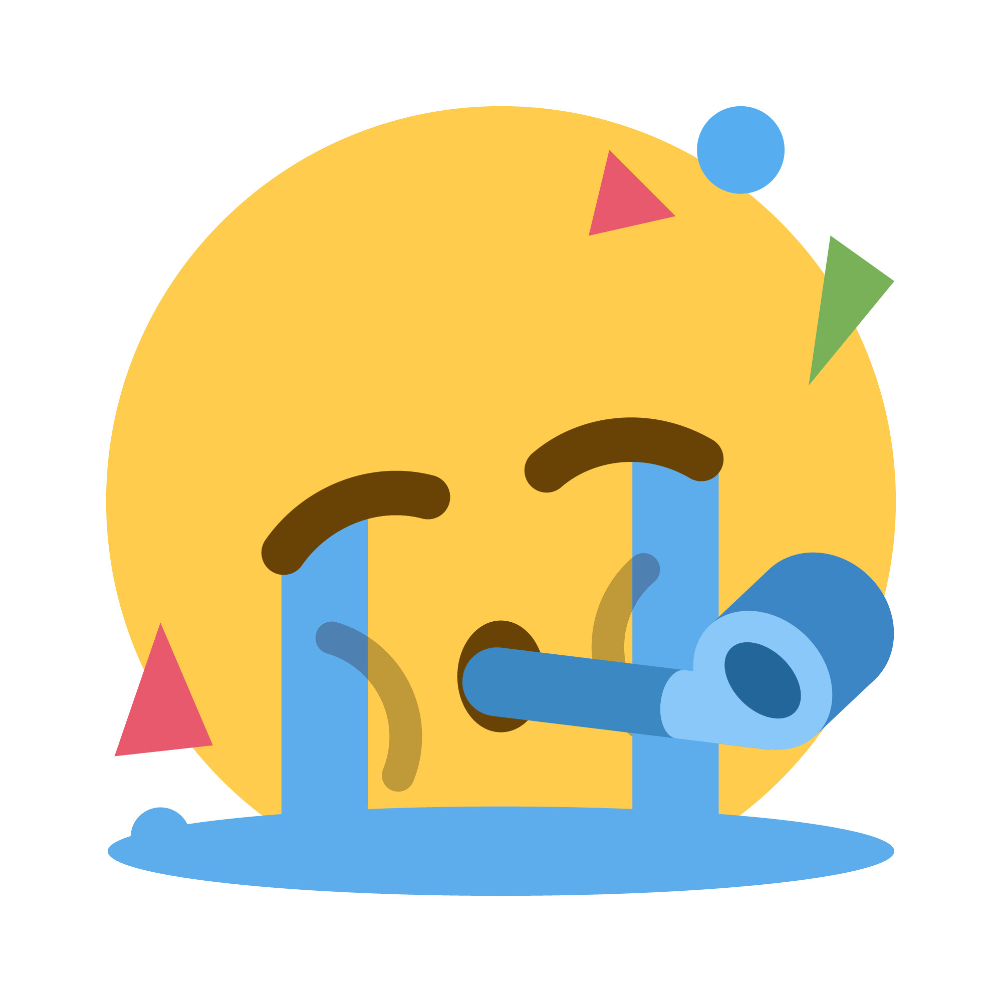 Sad party emoji