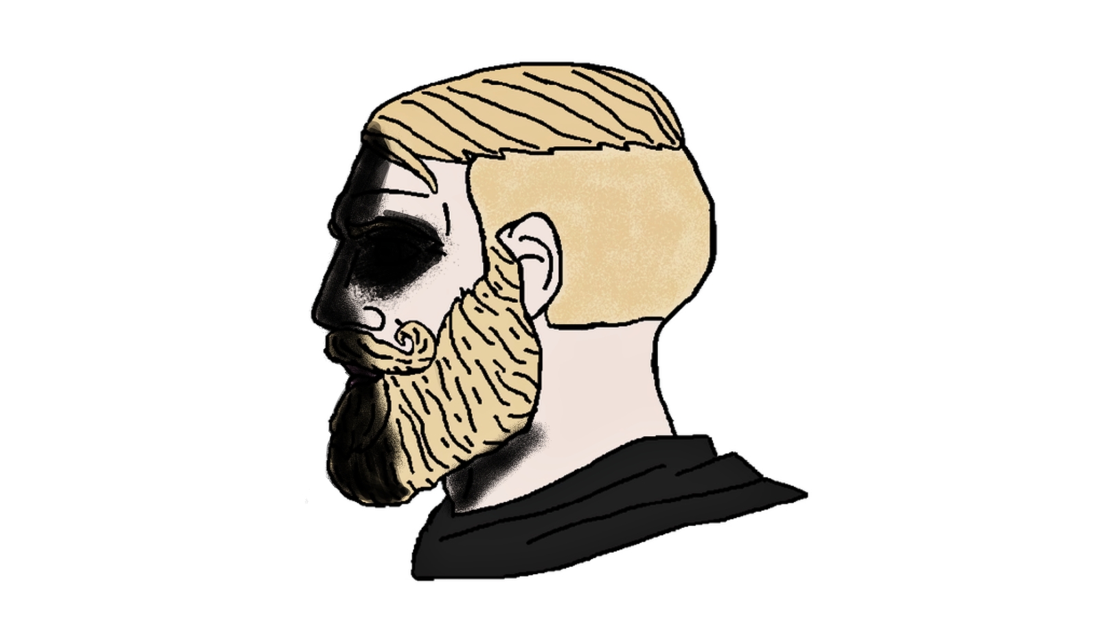 Sad Chad Empty Template - Noir