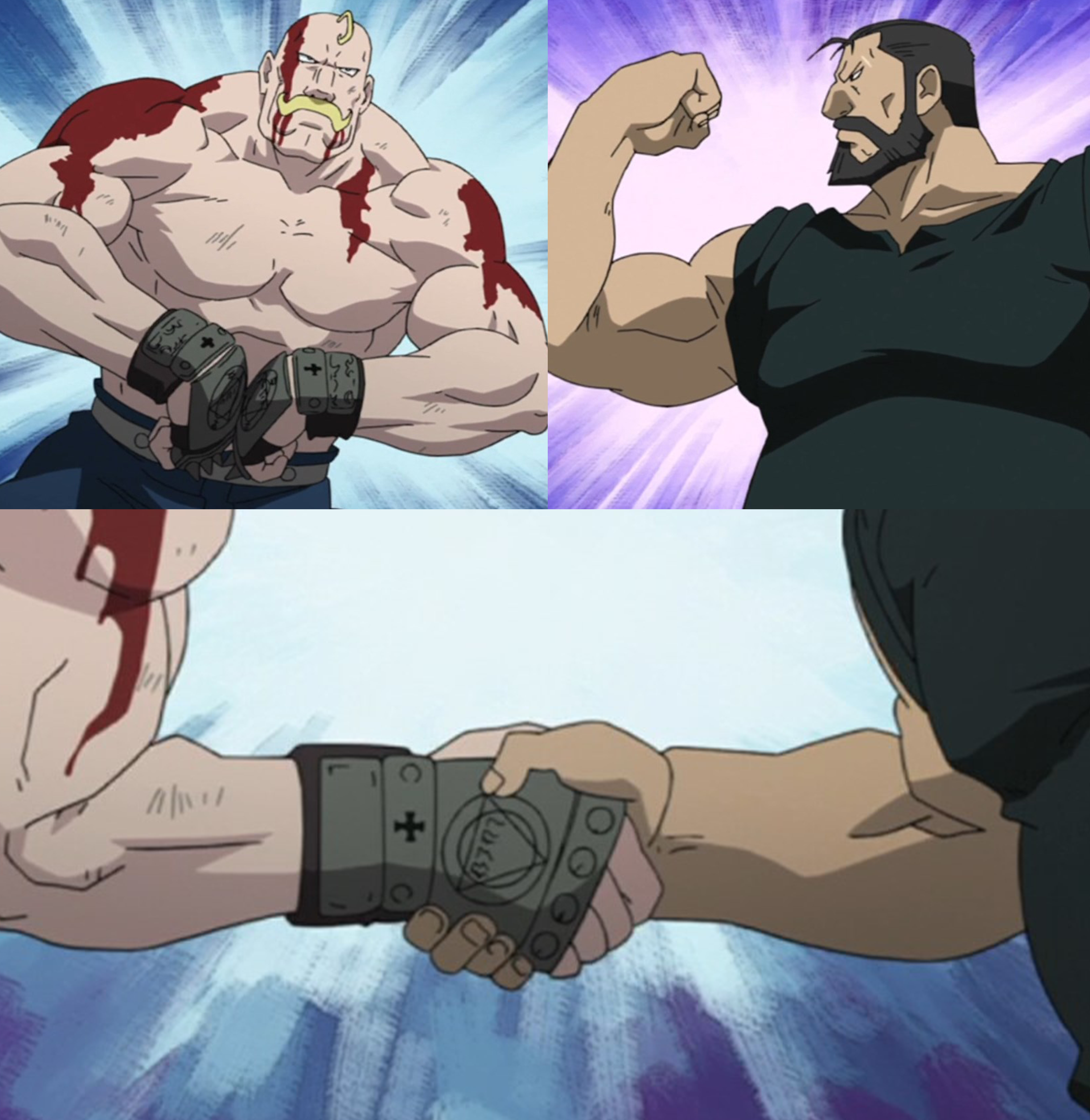 Full metal alchemist armstrong handshake
