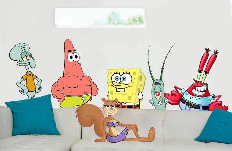 Sandy Cheeks Surrounded - Squidward Tentacles, Patrick Star, Spongebob Squarepants, Sheldon Plankton & Eugene Krabs - 5b1w Spongebob Square Pants Bob L'éponge Pipper Perry.jpg