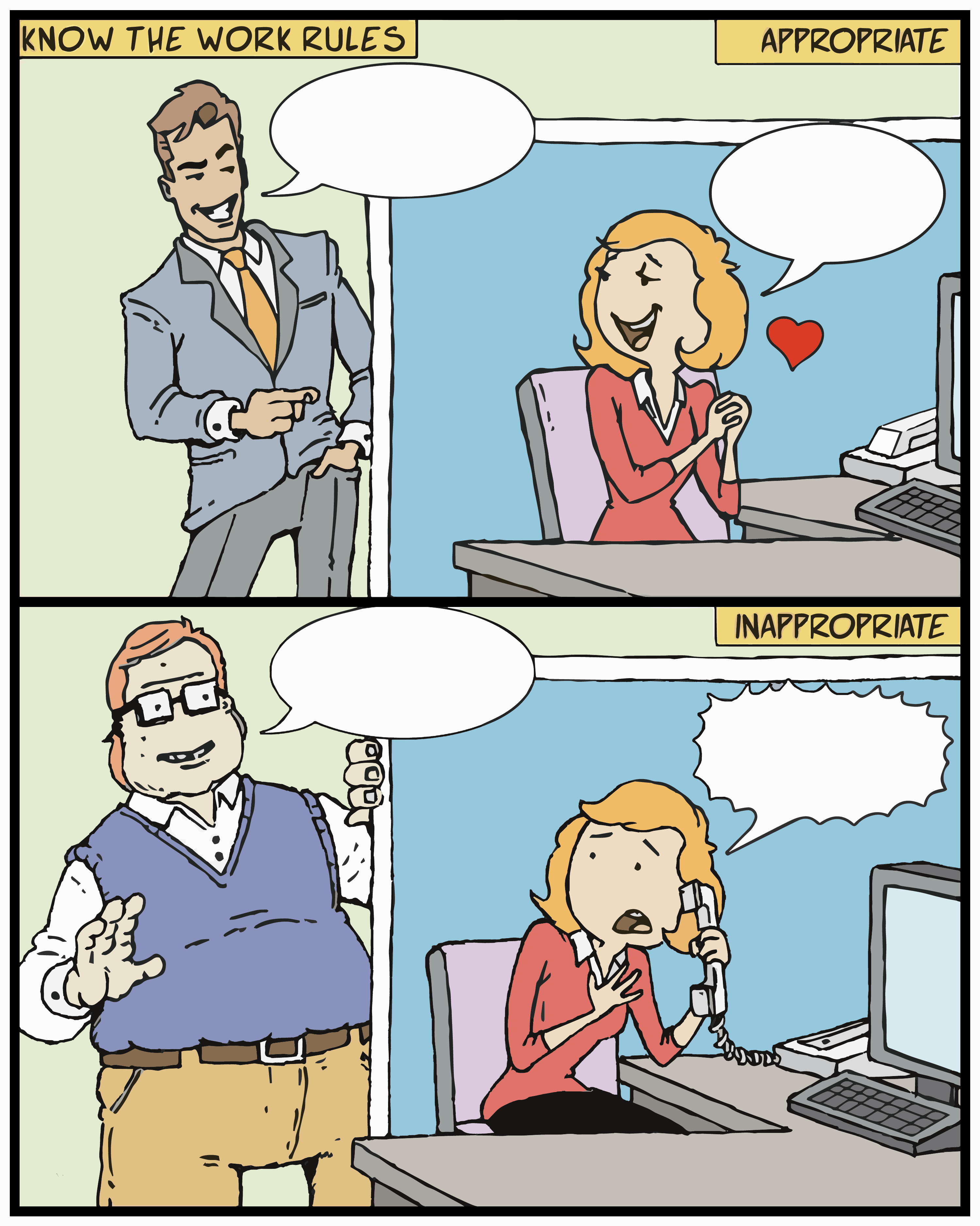 Know the work rules appropriate inappropriate susan human ressources