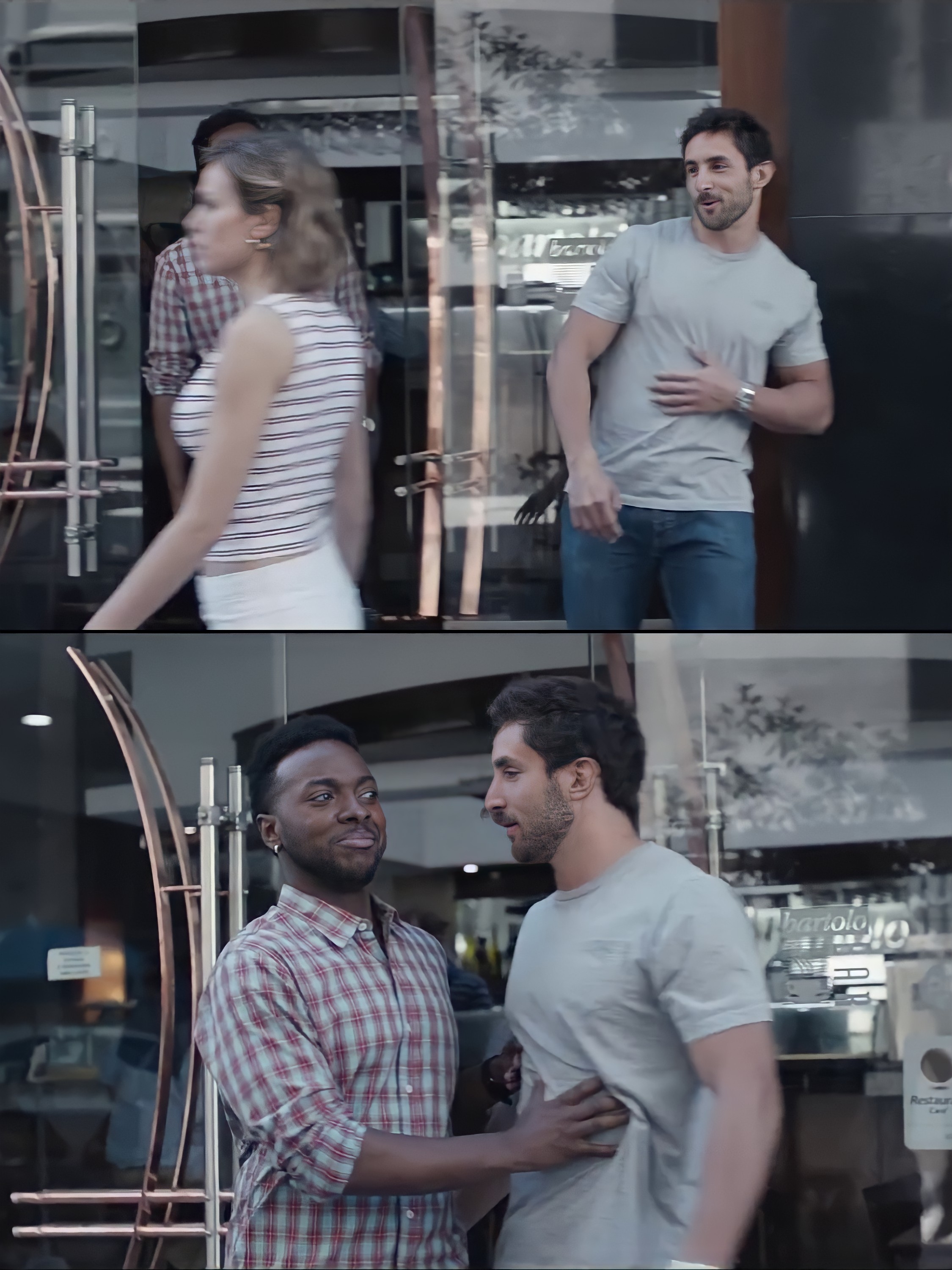 Bro! Not Cool Empty Template - ad pub gilette Men looking girl homme bloque arette femme stop black