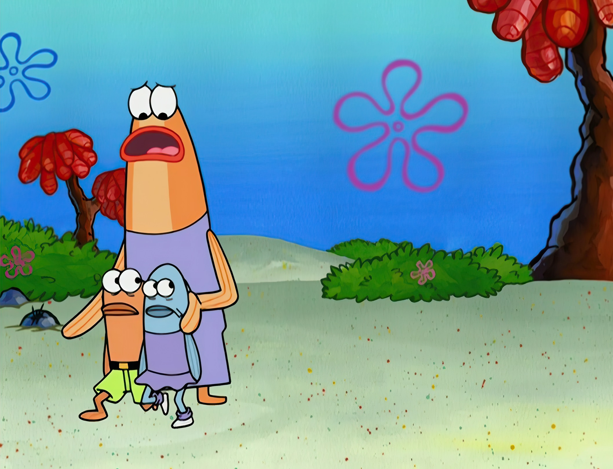 Mère poisson choquée