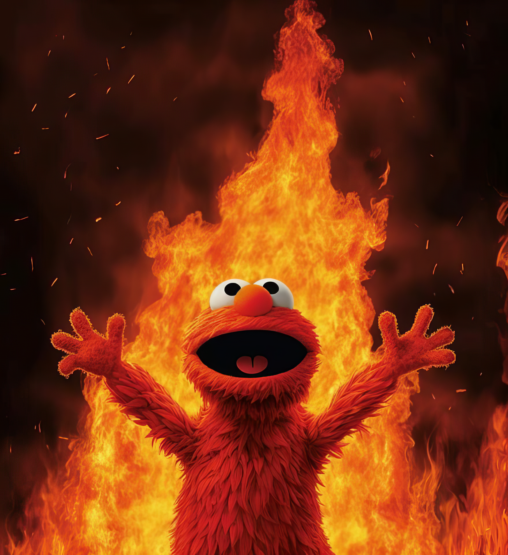 Elmo fire hell AI