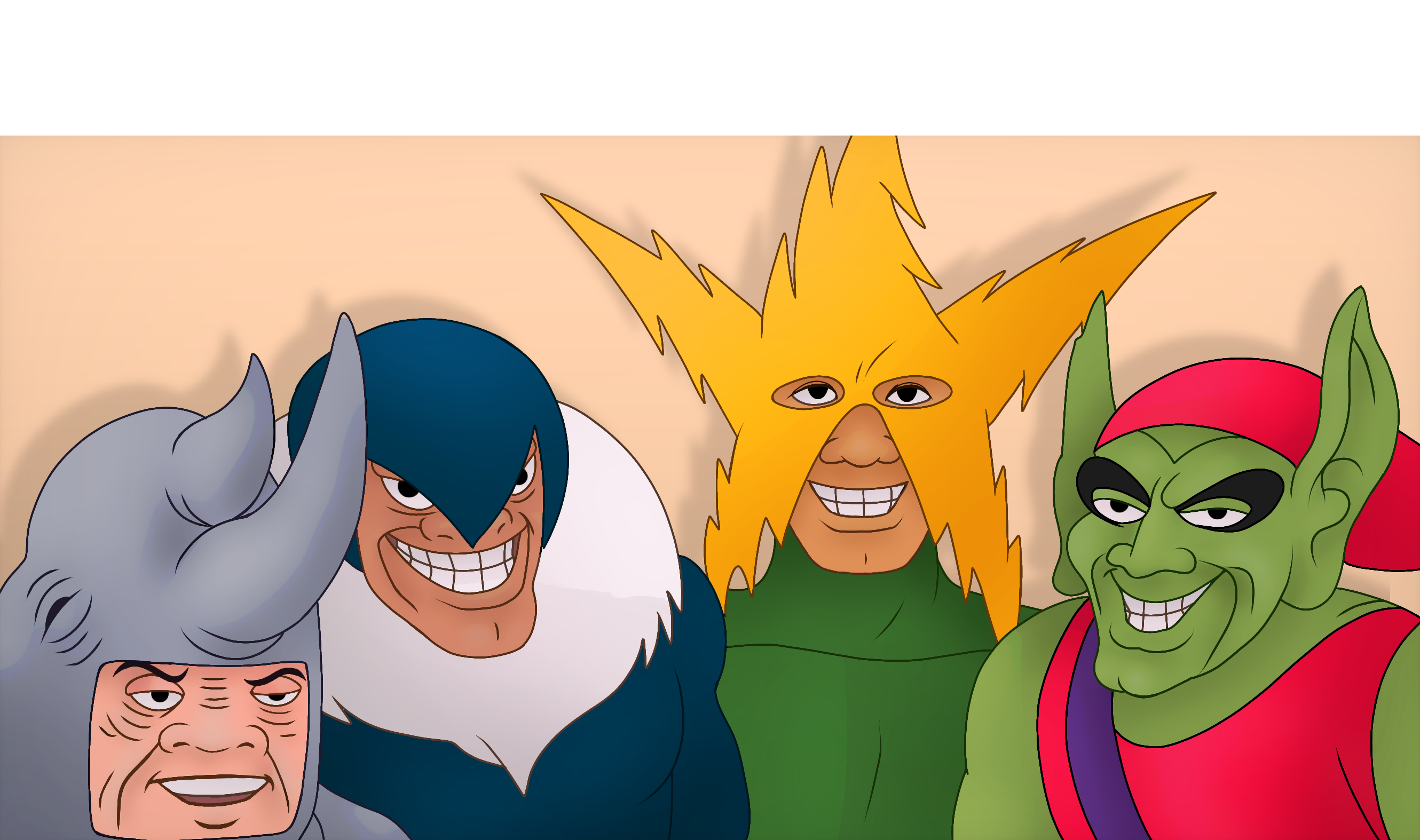 Me And The Boys HD Template - Rhino, Vulture, Electro and Green Goblin - Spider-Man, u'Gibus'Squidward on Reddit