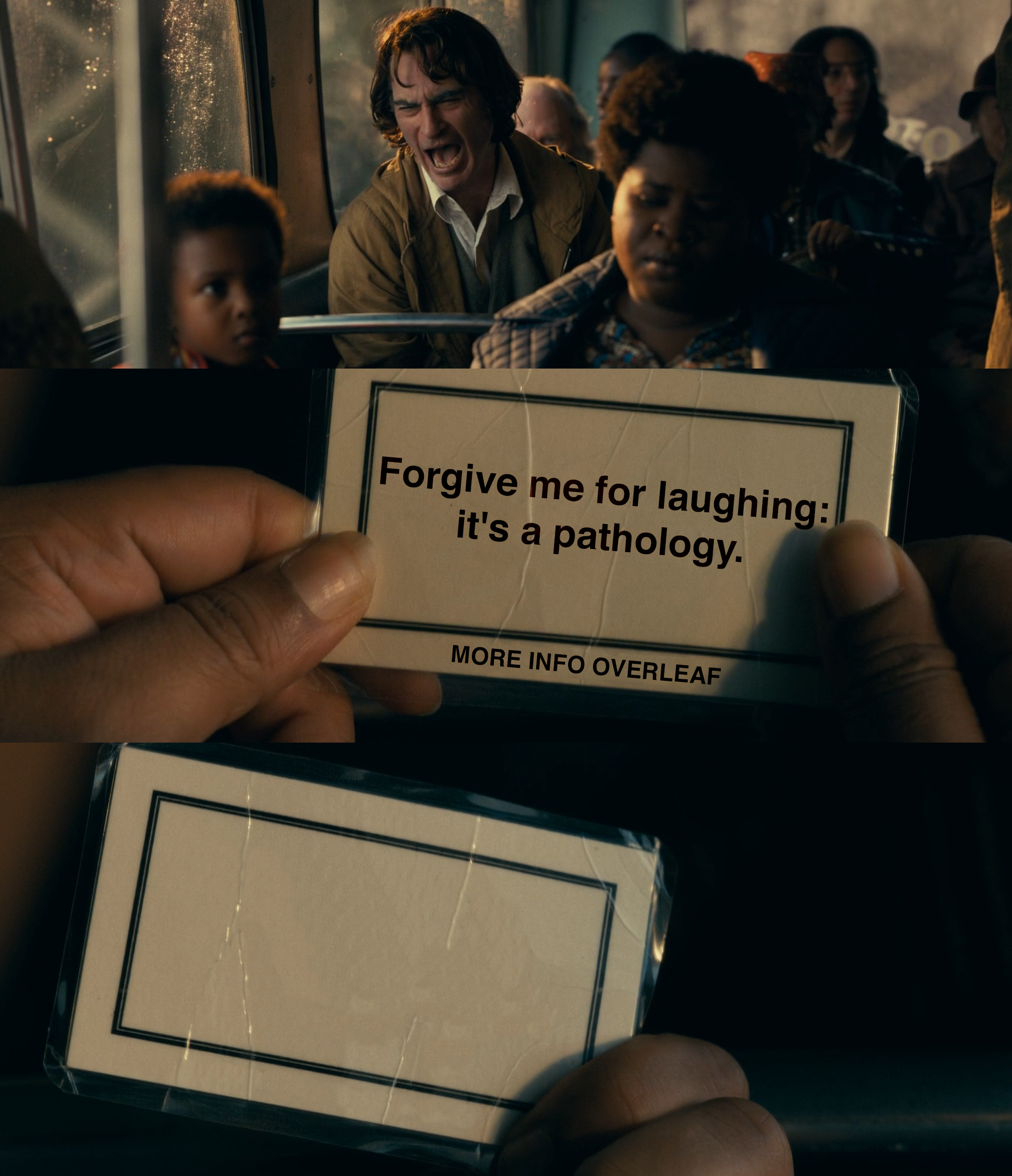 The jocker bus card Forgive me for laughing it s a pathology