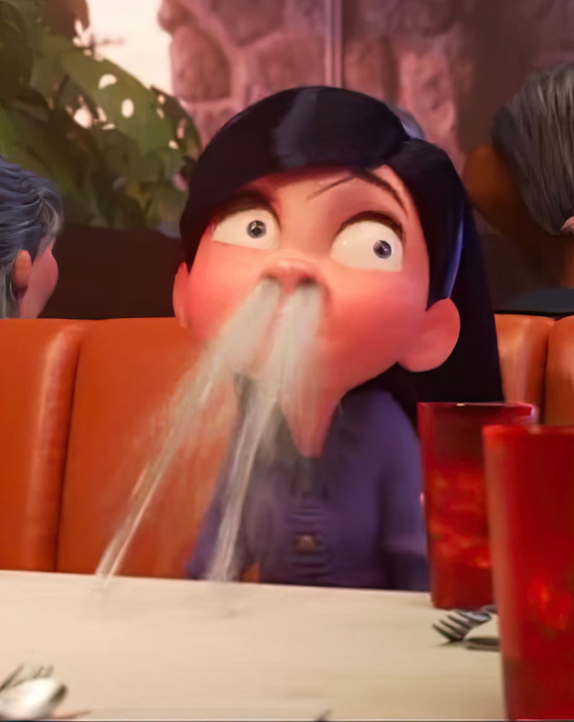 Violet snorting water