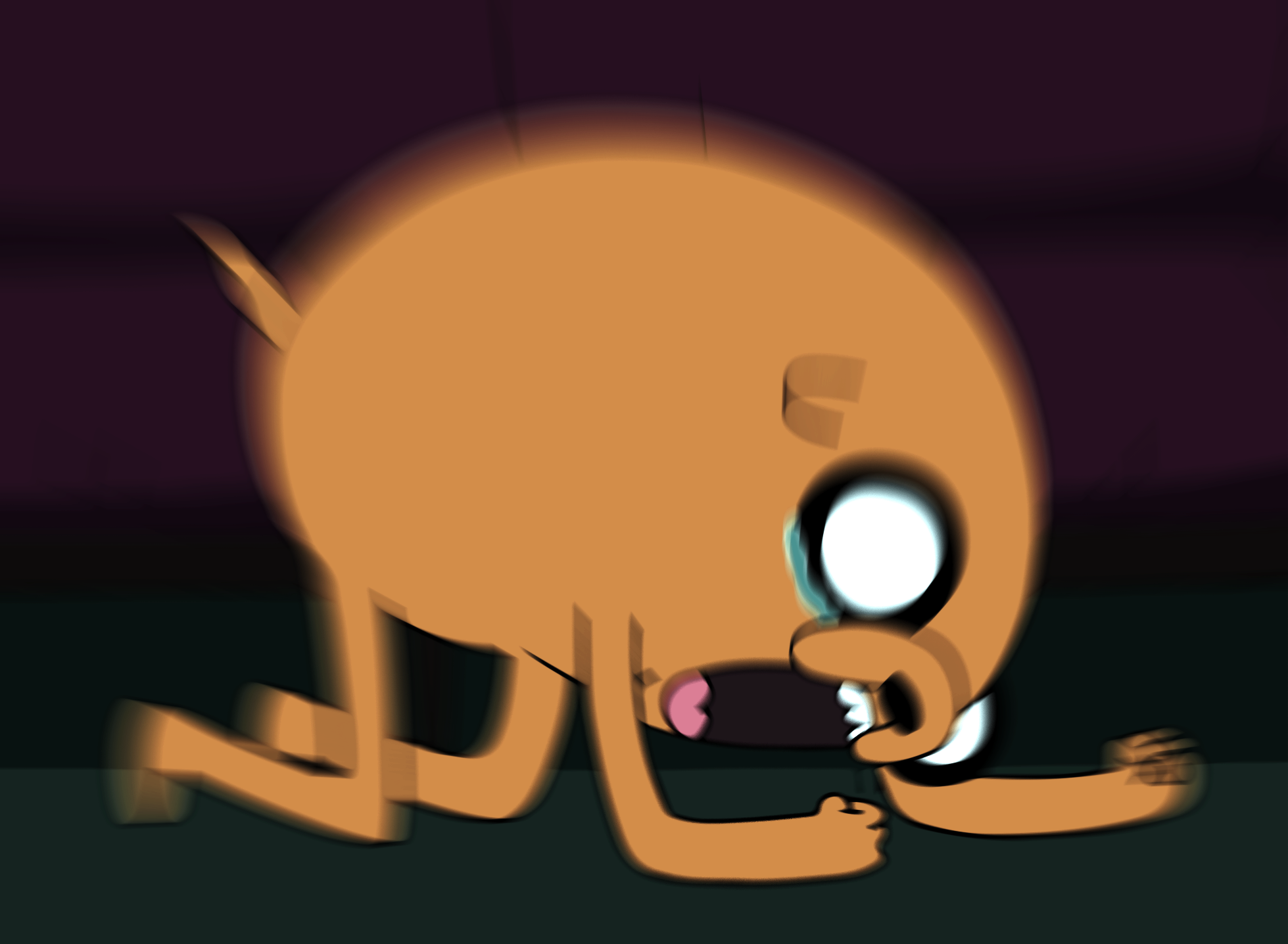 Jake Bit By Spider Screaming Jake - Motion Blur Cropped - Adventure Time, Jake The Dog