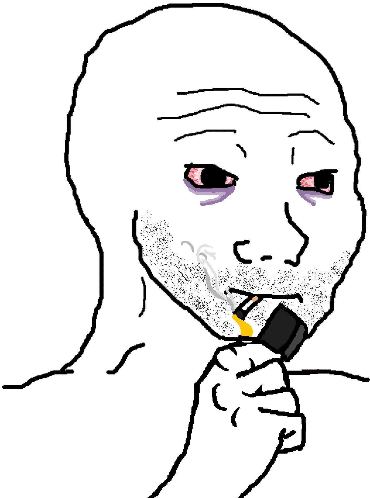 Wojak smoking