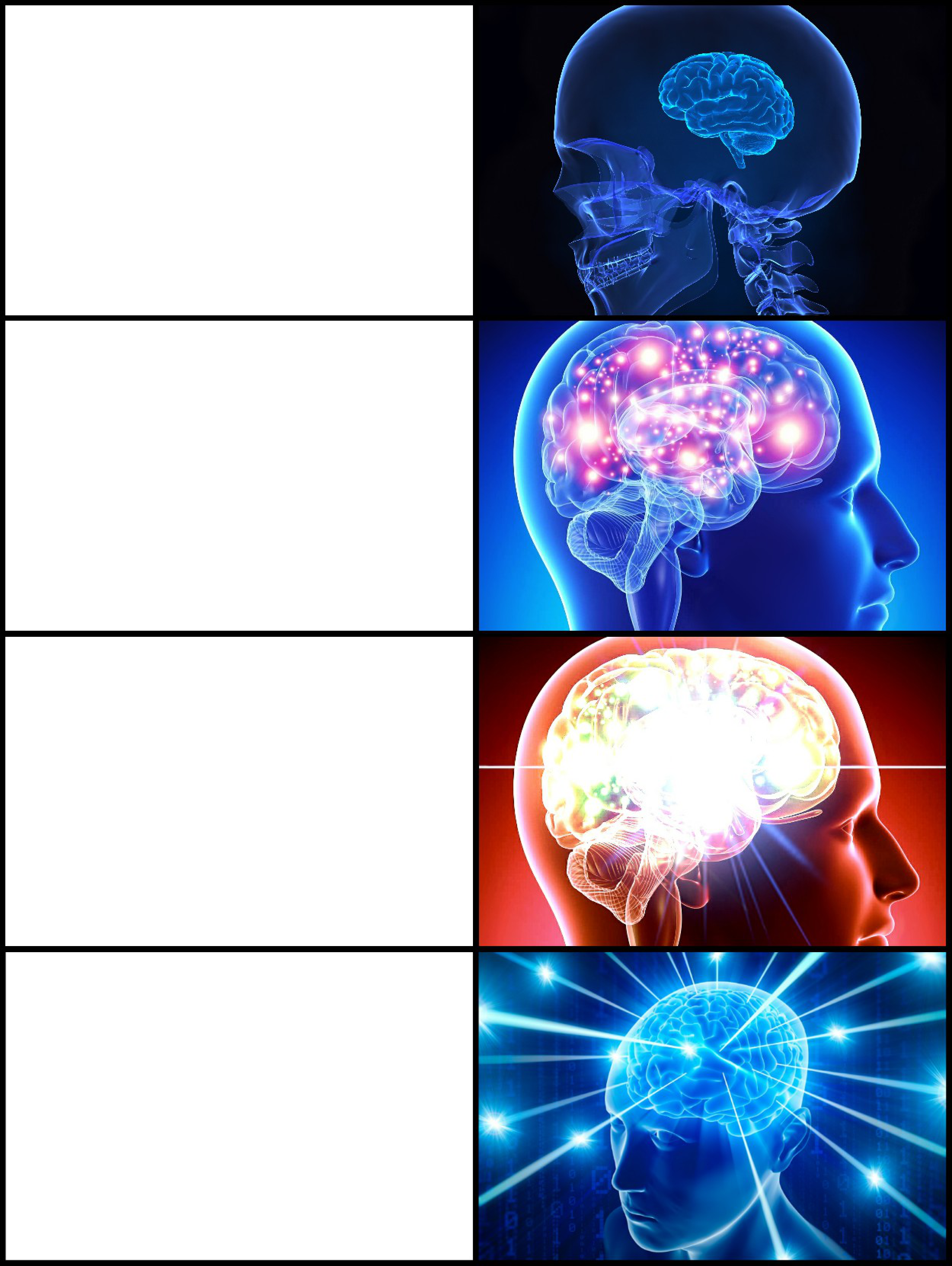 Expanding Brain Galaxy Brain Empty Template - cerveau
