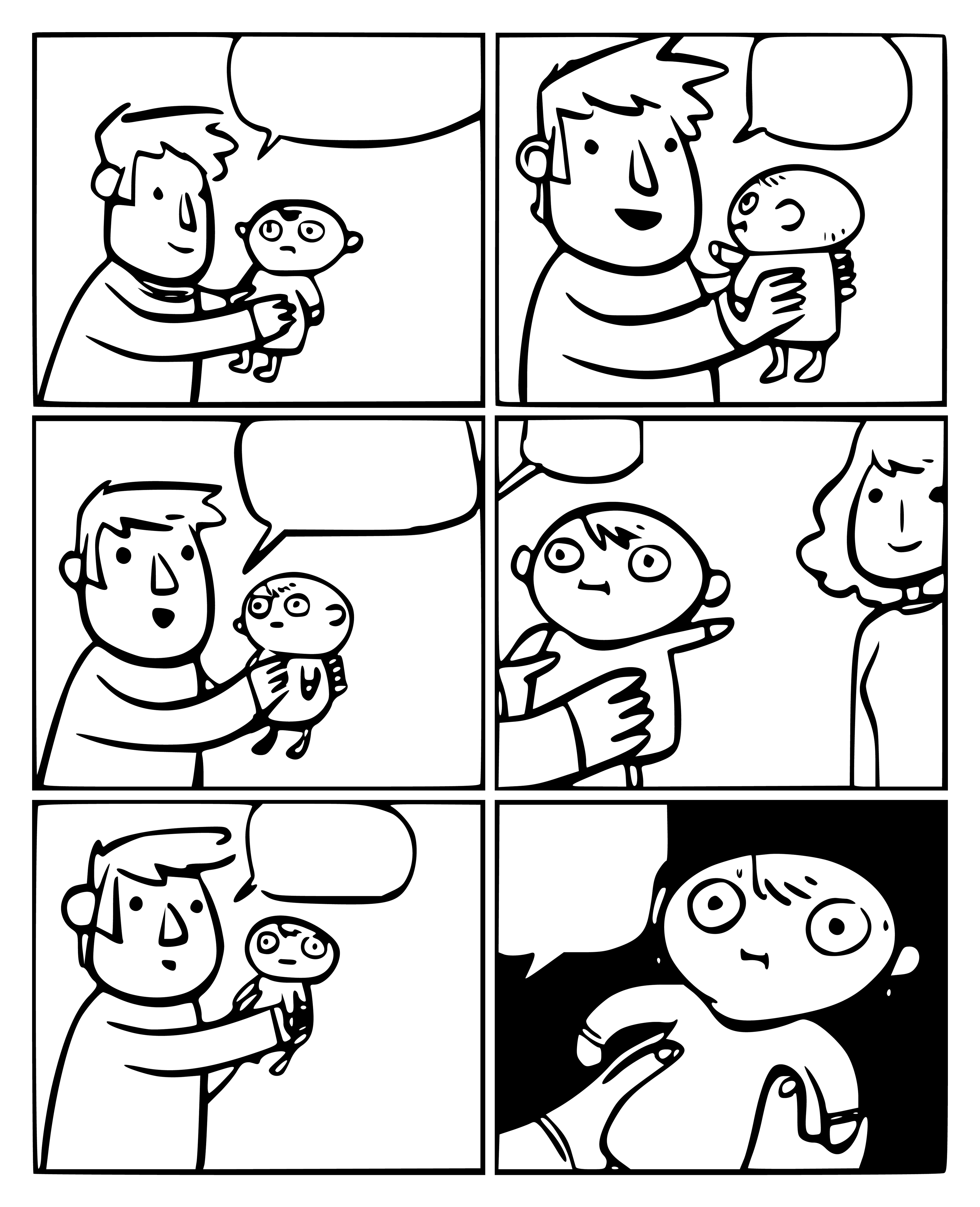 Baby mom dad comic