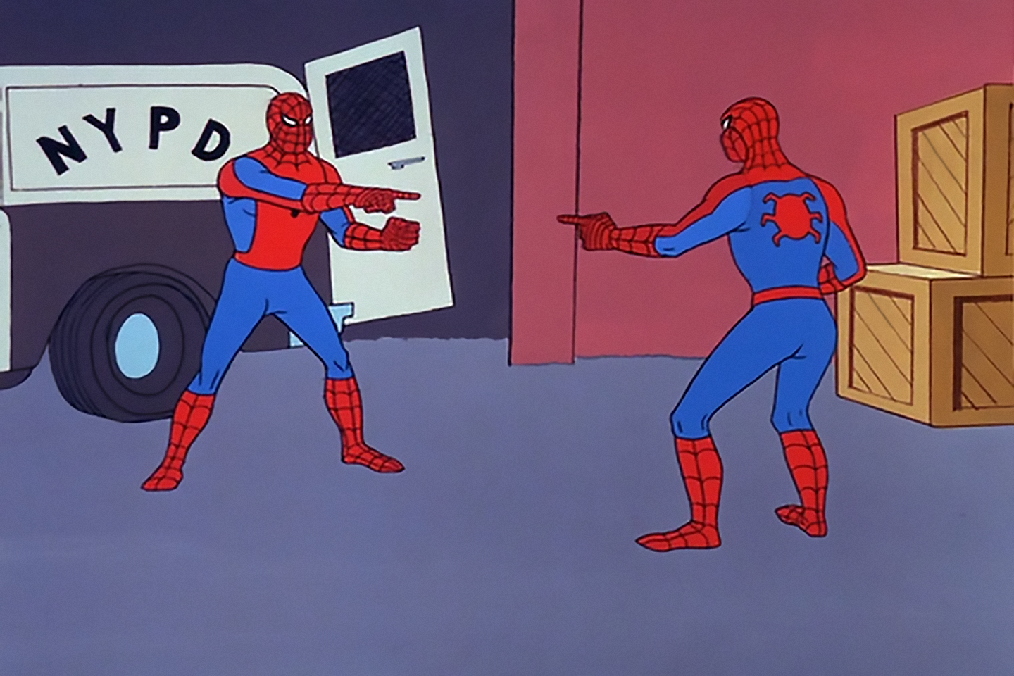 Spider-Man Pointing At Spider-Man - Original