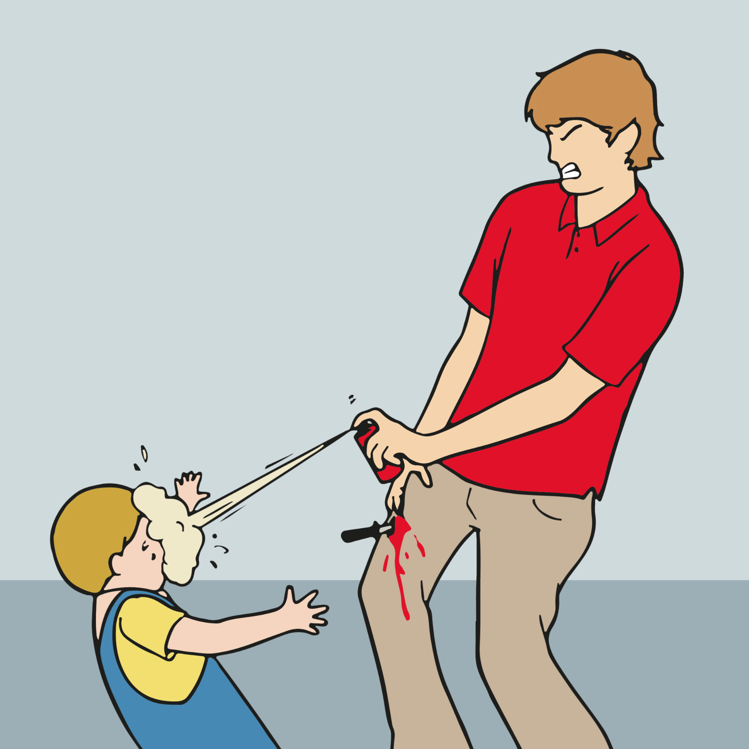 Pepper spray kid child knife