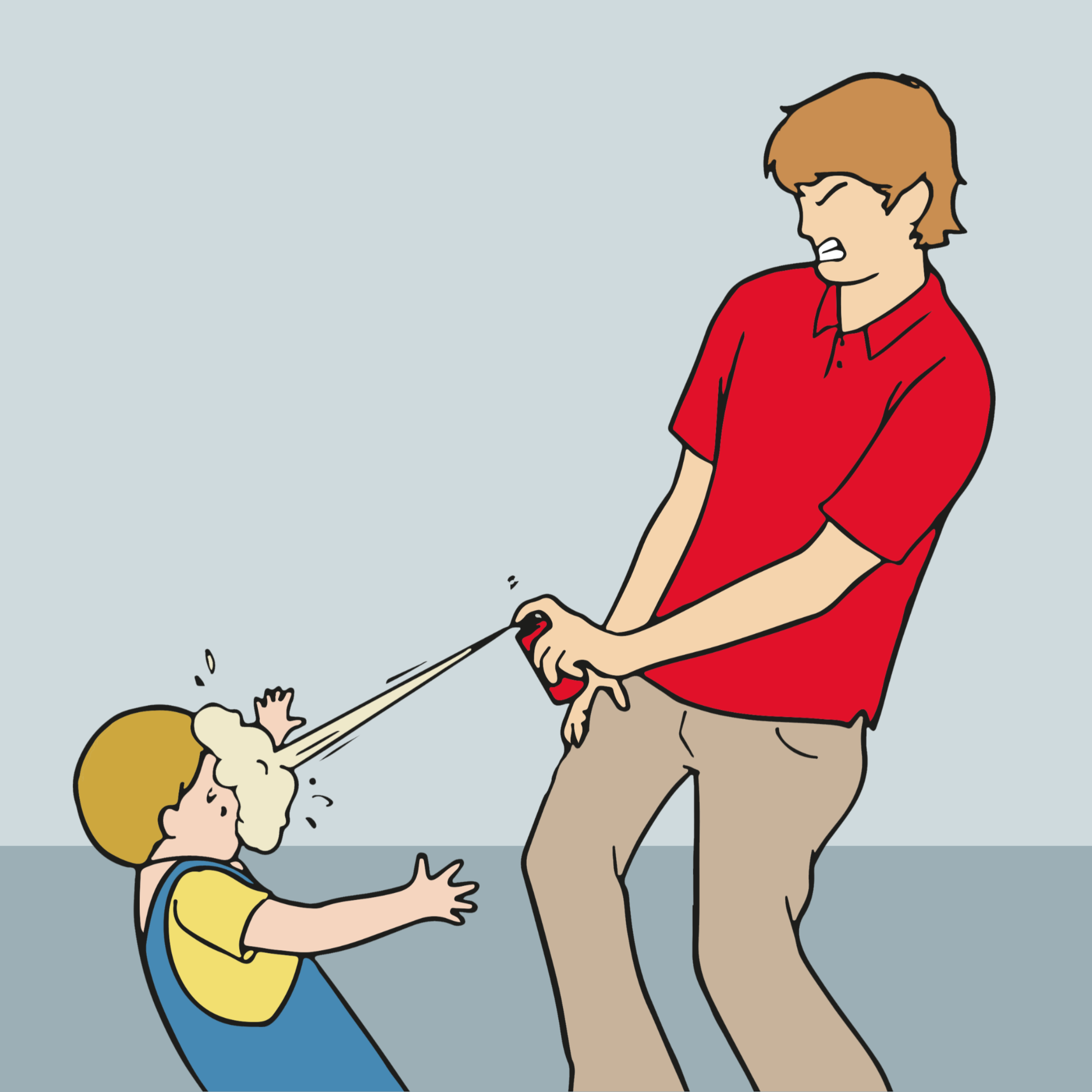 Pepper spray kid child knife