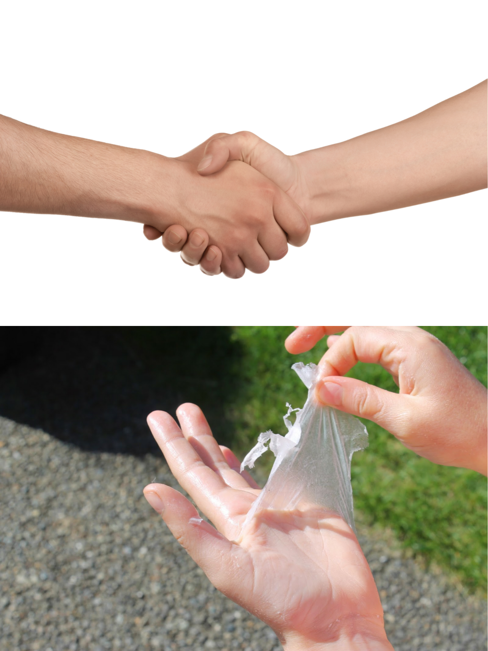 Handshake peel serer mains peler