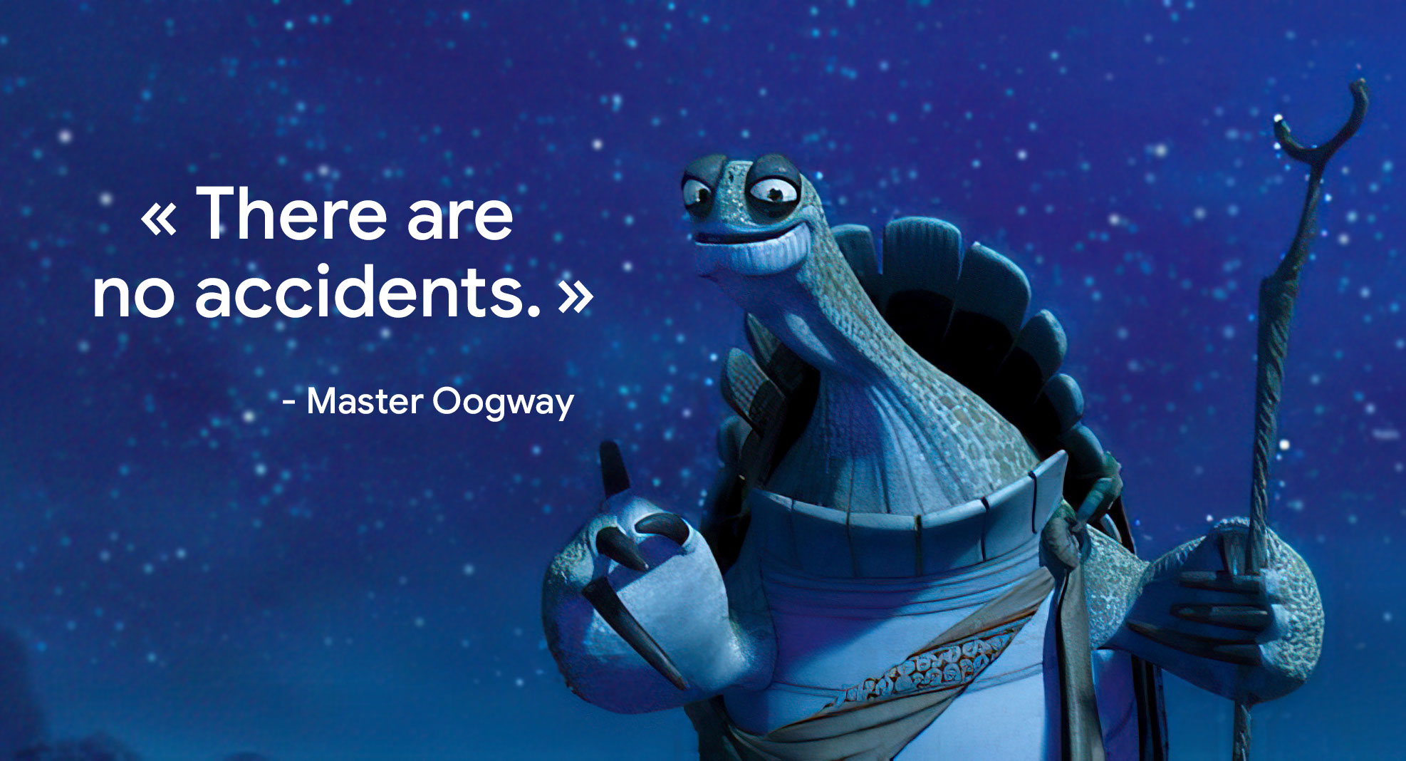 There are no accidents - Master Oogway, Kung Fu Panda - toutue turtle
