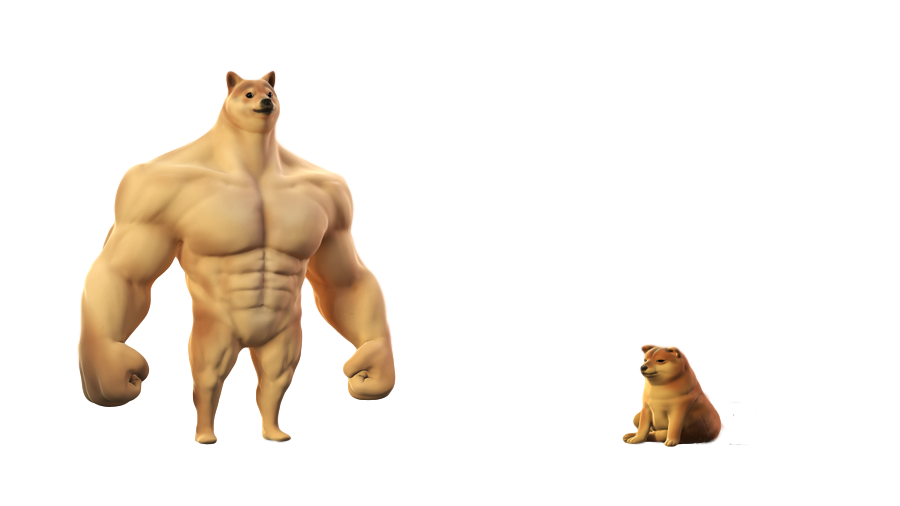 Swole doge and cheems 3d