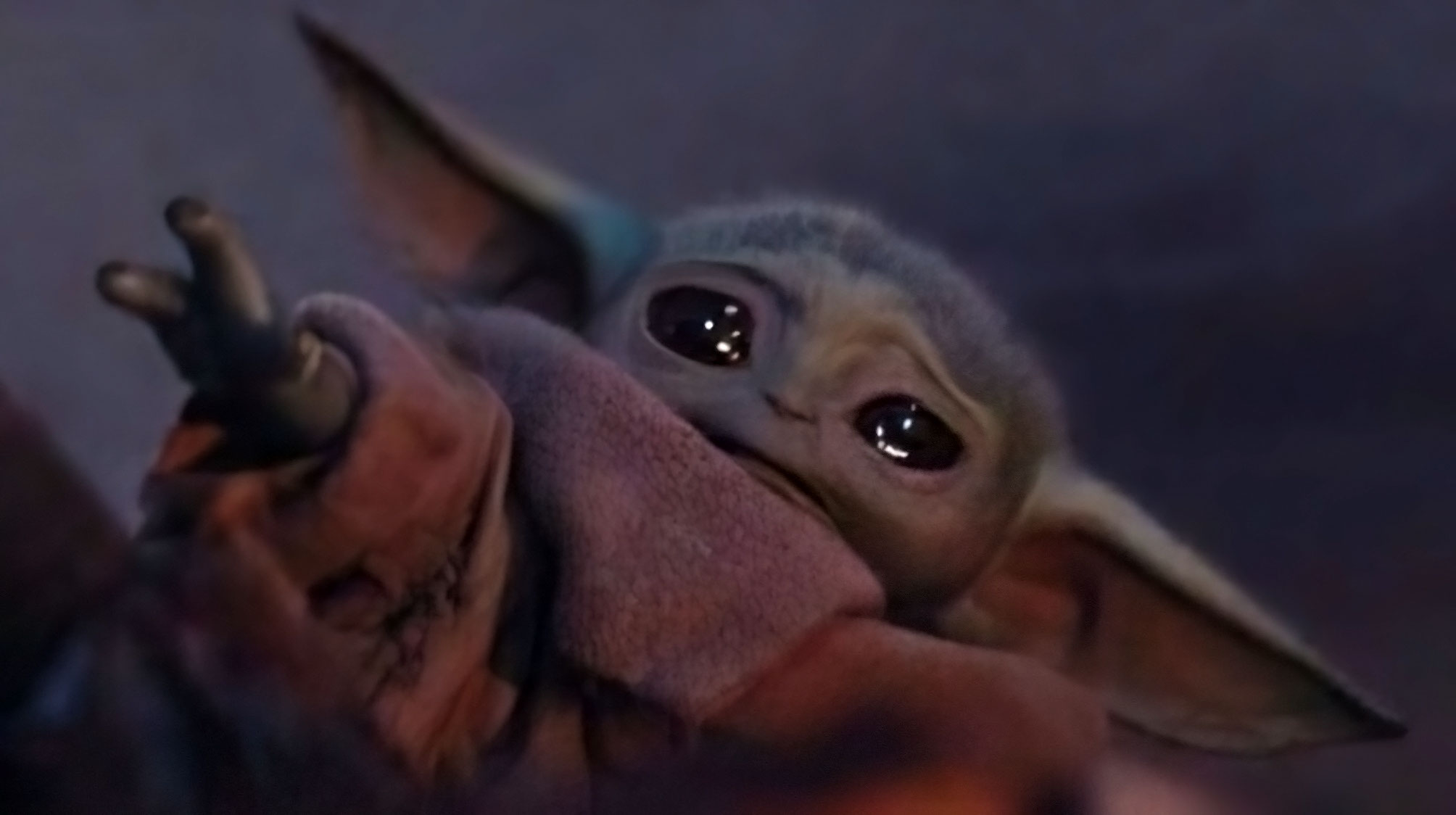 Baby yoda crying