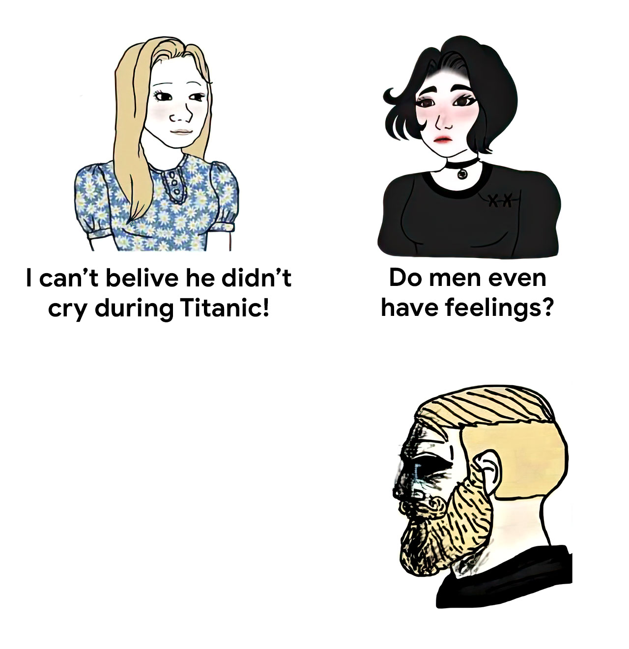 Homme femme fragile sad man girls Do men even even have feelings