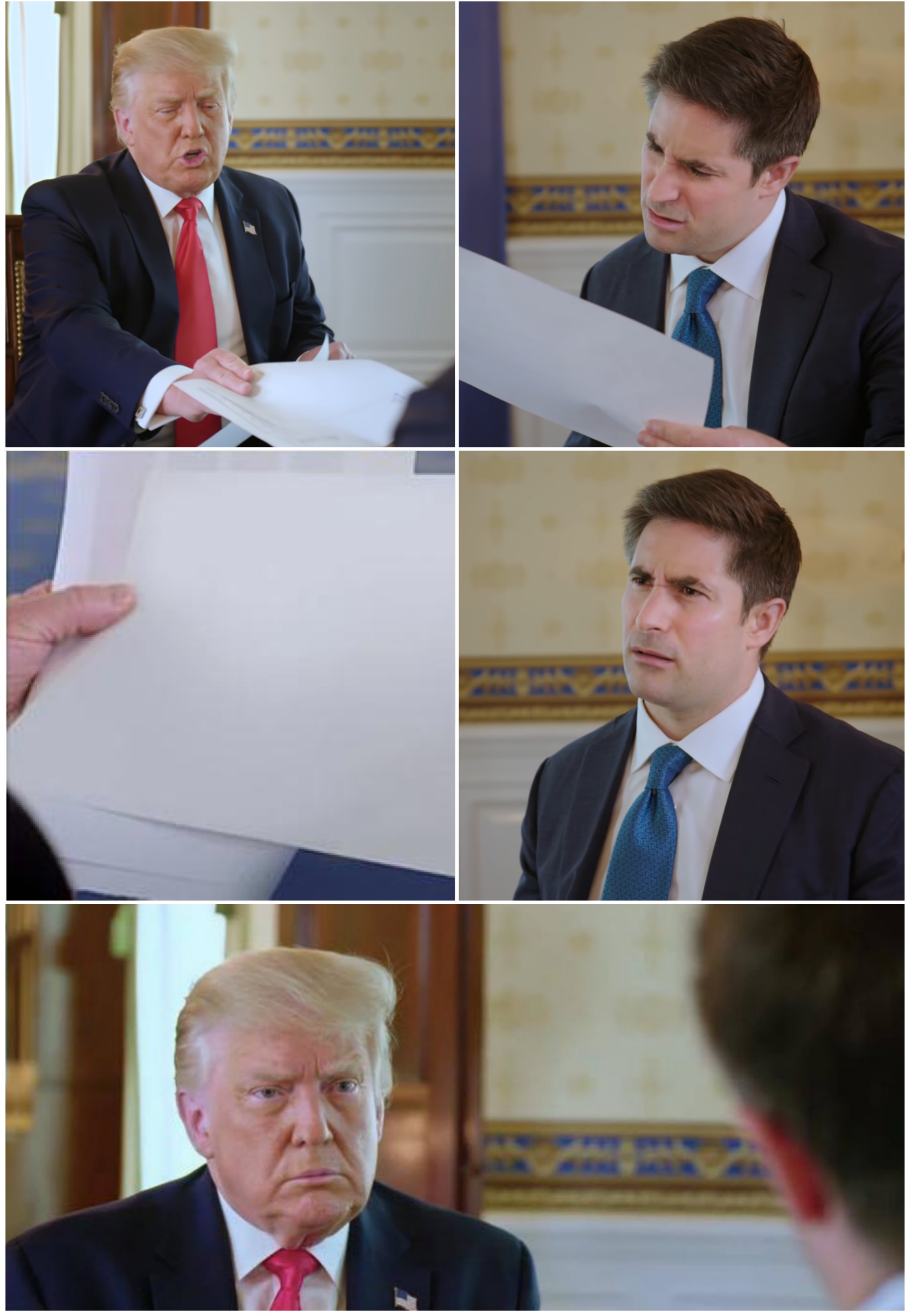 Reporter Reading Paper From Trump Confused Reporter Jonathan - Interview, Paper
