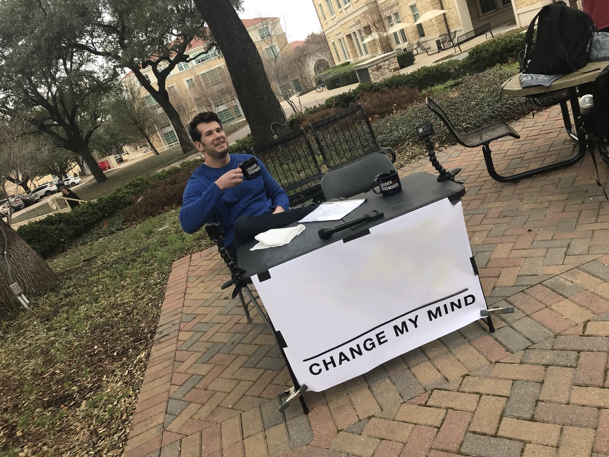 Change My Mind Empty Template - Vertical - Steven Crowder, Campus Sign