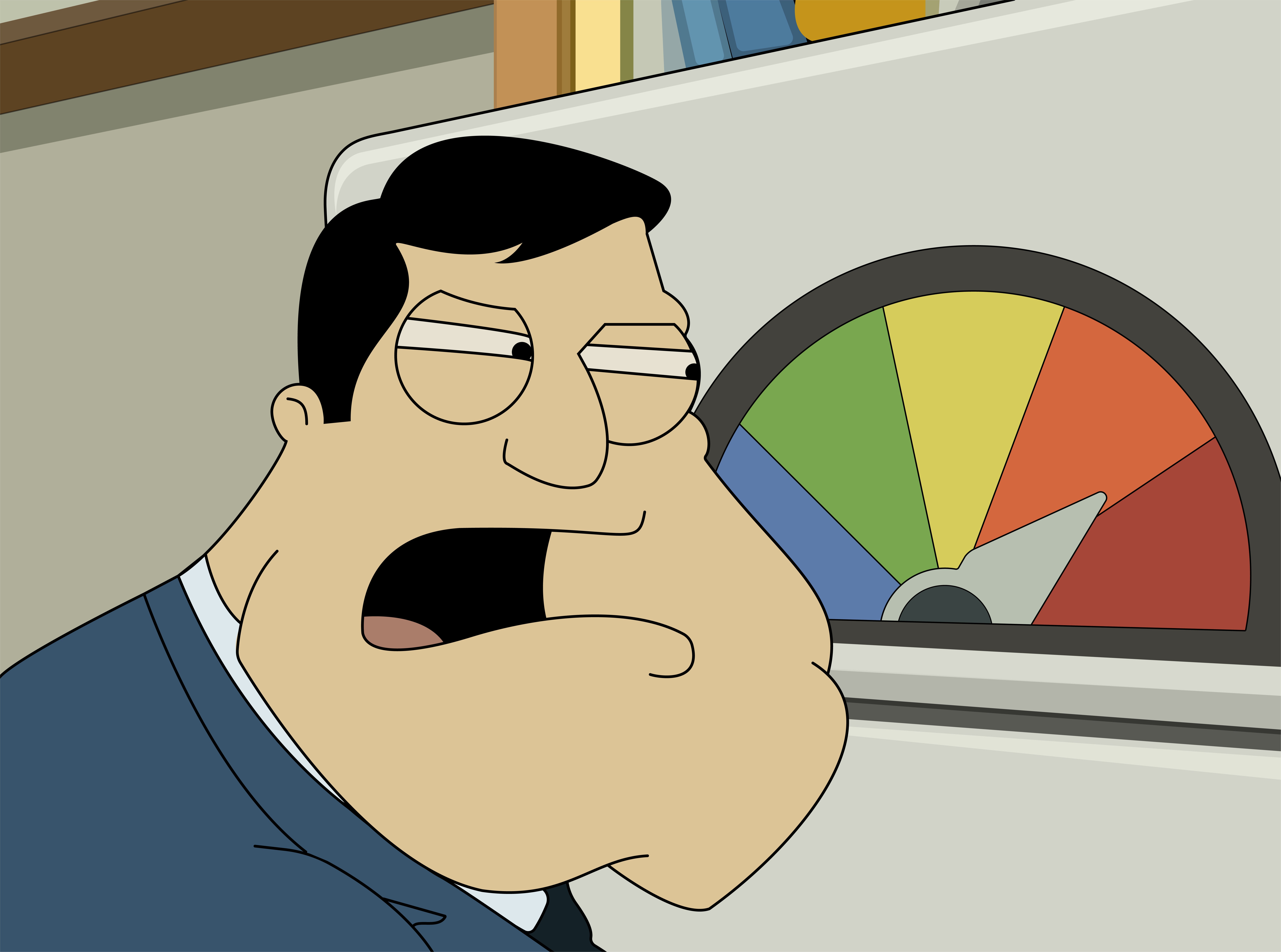 American Dad Threat Level Empty Template - Stan Looking At Terror Threat Level - Fleche Niveau Couleur Color Curseur