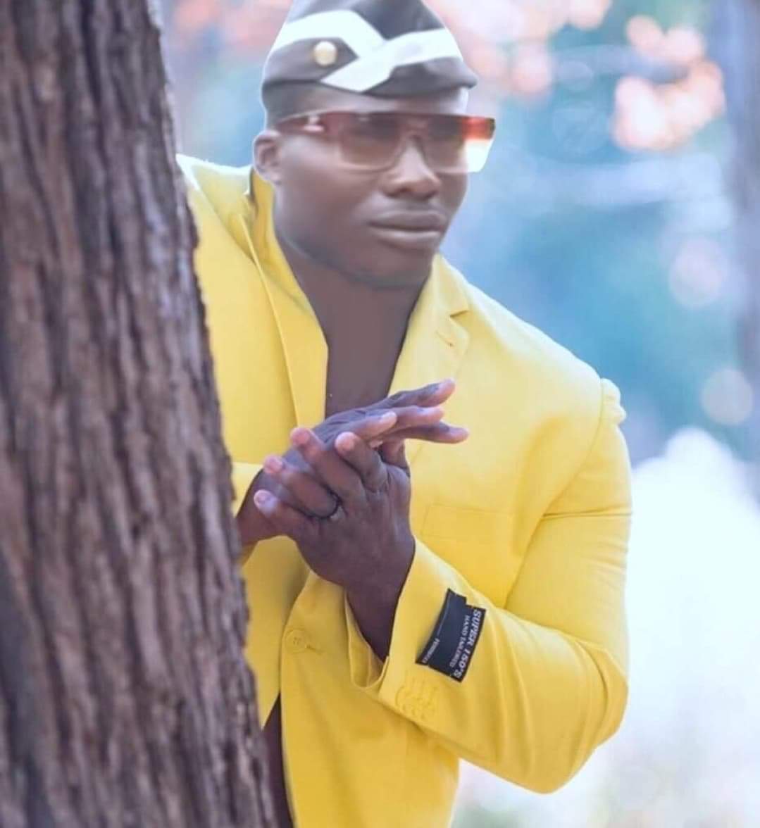 Anthony Adams Rubbing Hands - Coffin Dance Dancing Pallbearers Template - black jaune arbre