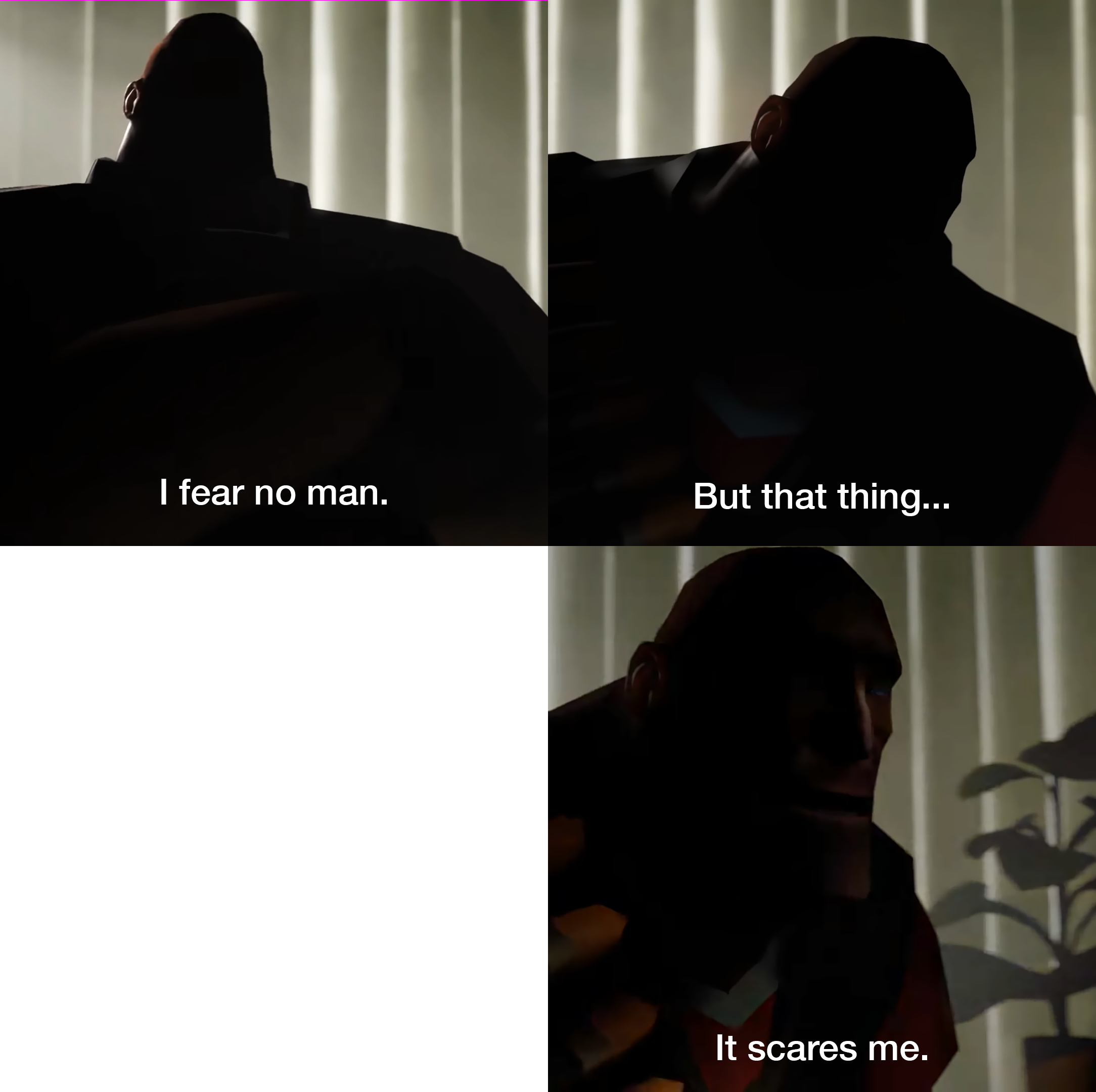 I Fear No Man. But That Thing, It Scares Me HD Template - Square, even , transparent- TF2 Team Fortress 2, Heavy