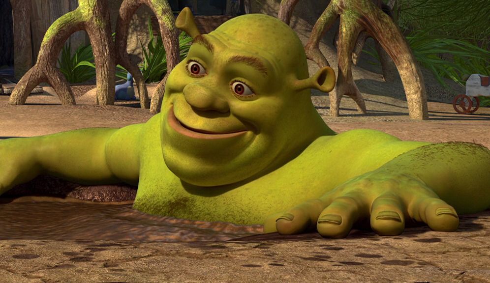 Shrek in a Mud Bath Shrek Smiling Cropped - Shrek Forever After, Swamp, Mud