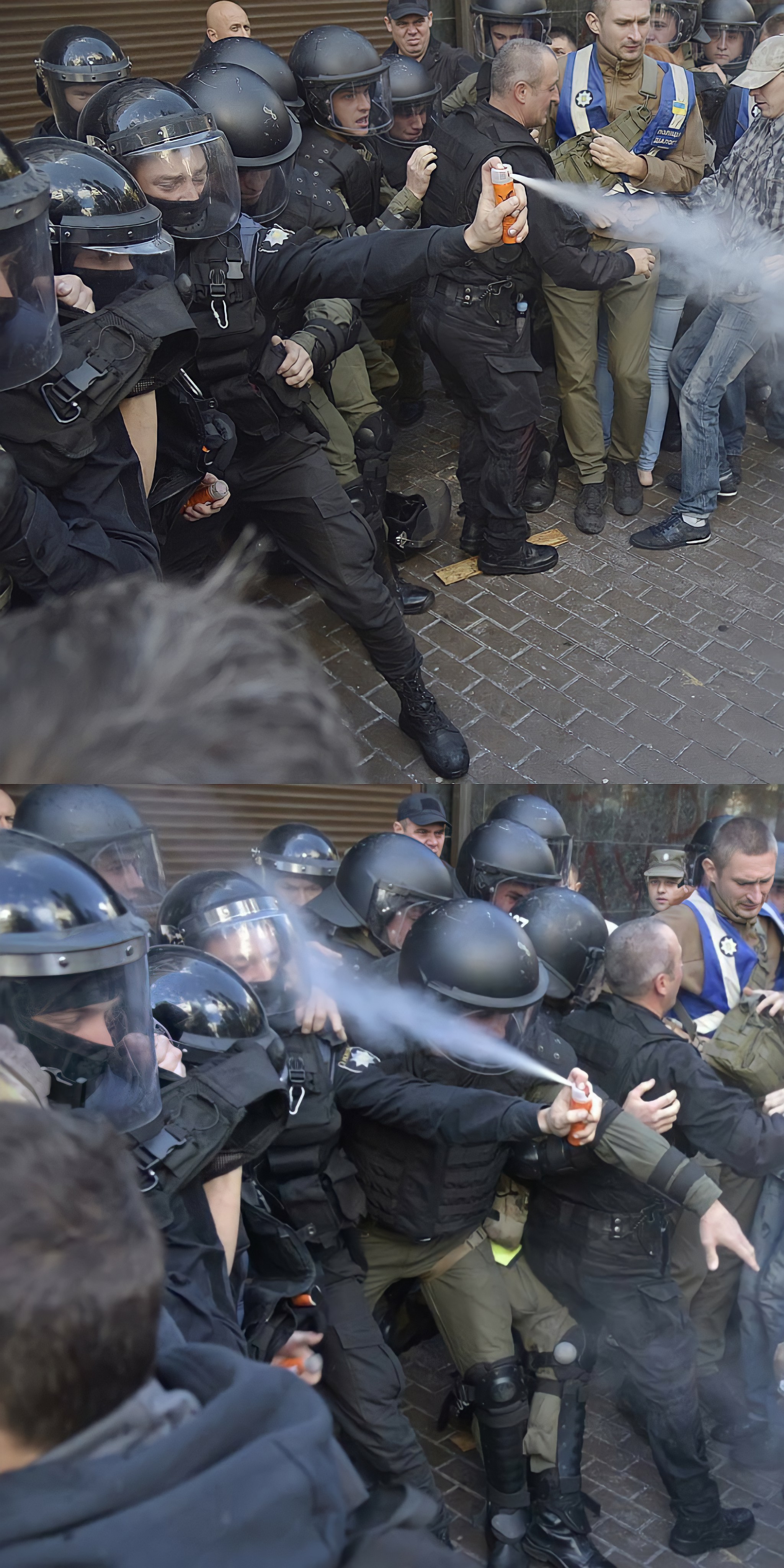 Police riots gaz crs