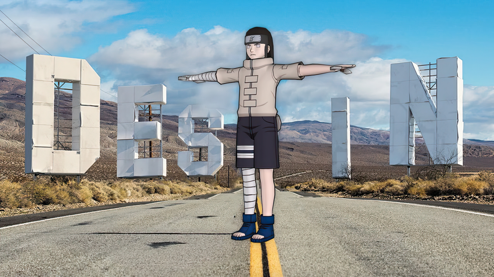 Destin - Neji Hyūga, Neiji Hyuuga, Naruto, T-Pose