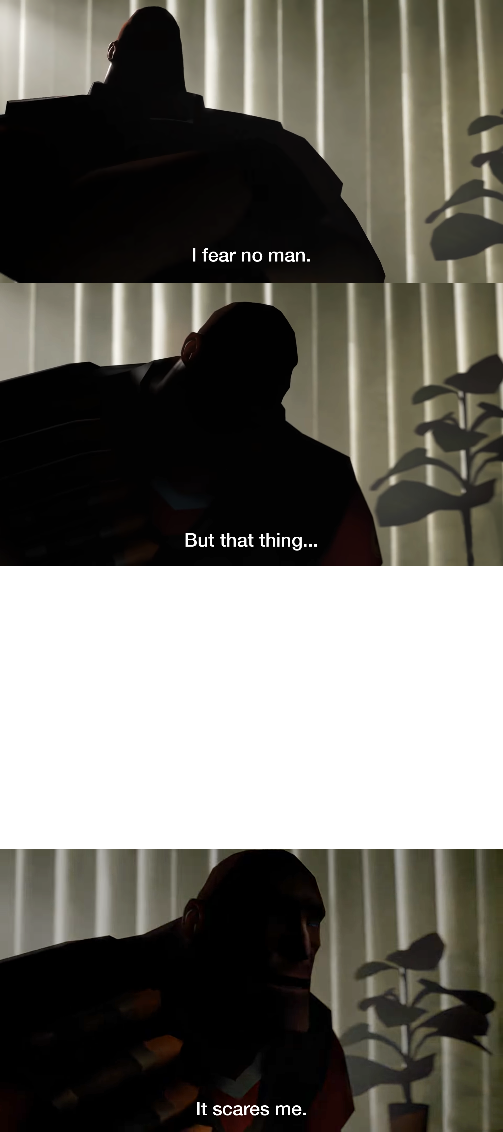 I Fear No Man. But That Thing, It Scares Me HD Template - Vertical, transparent - TF2 Team Fortress 2, Heavy