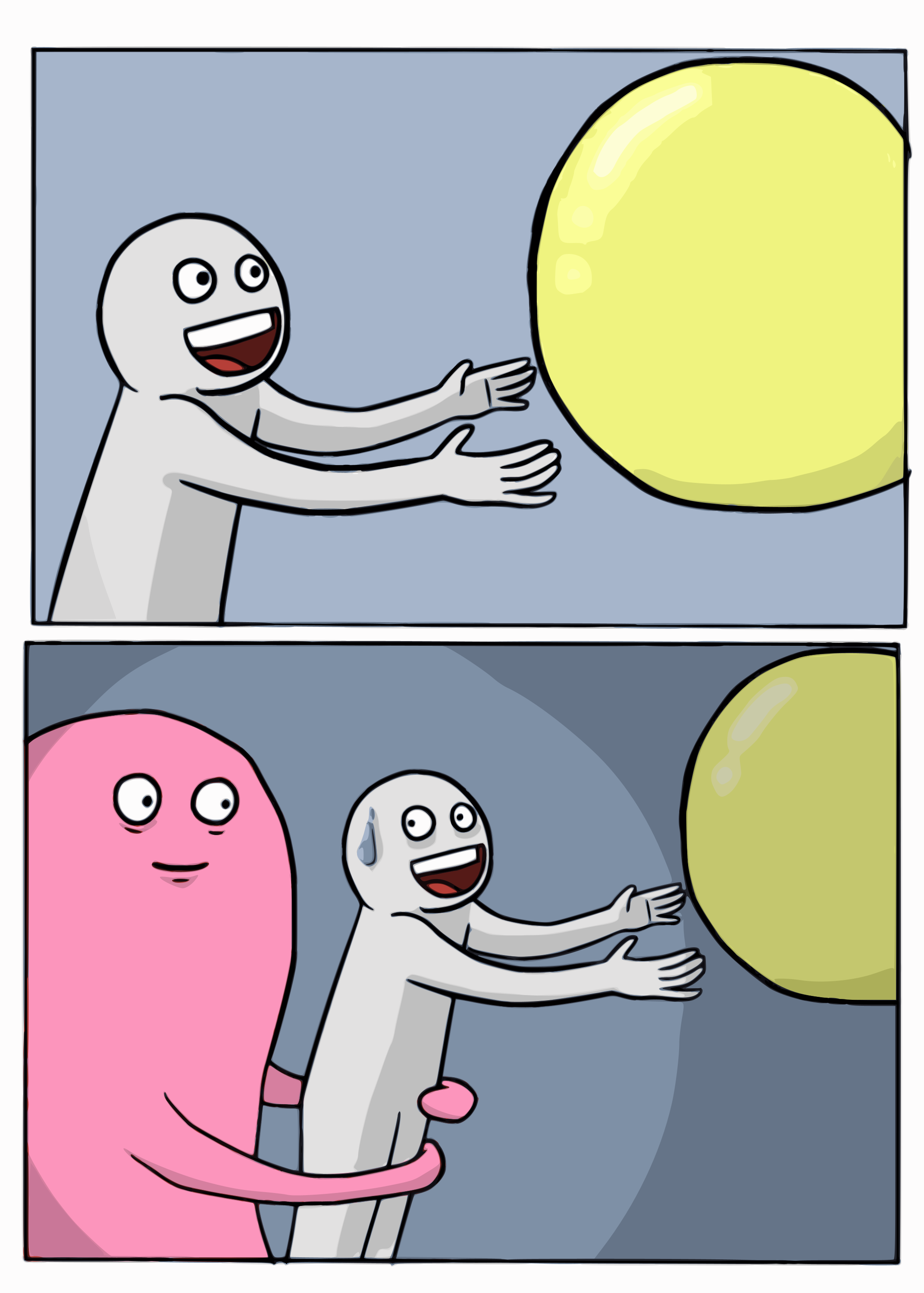 Running Away Balloon attraper ballon rose jaune