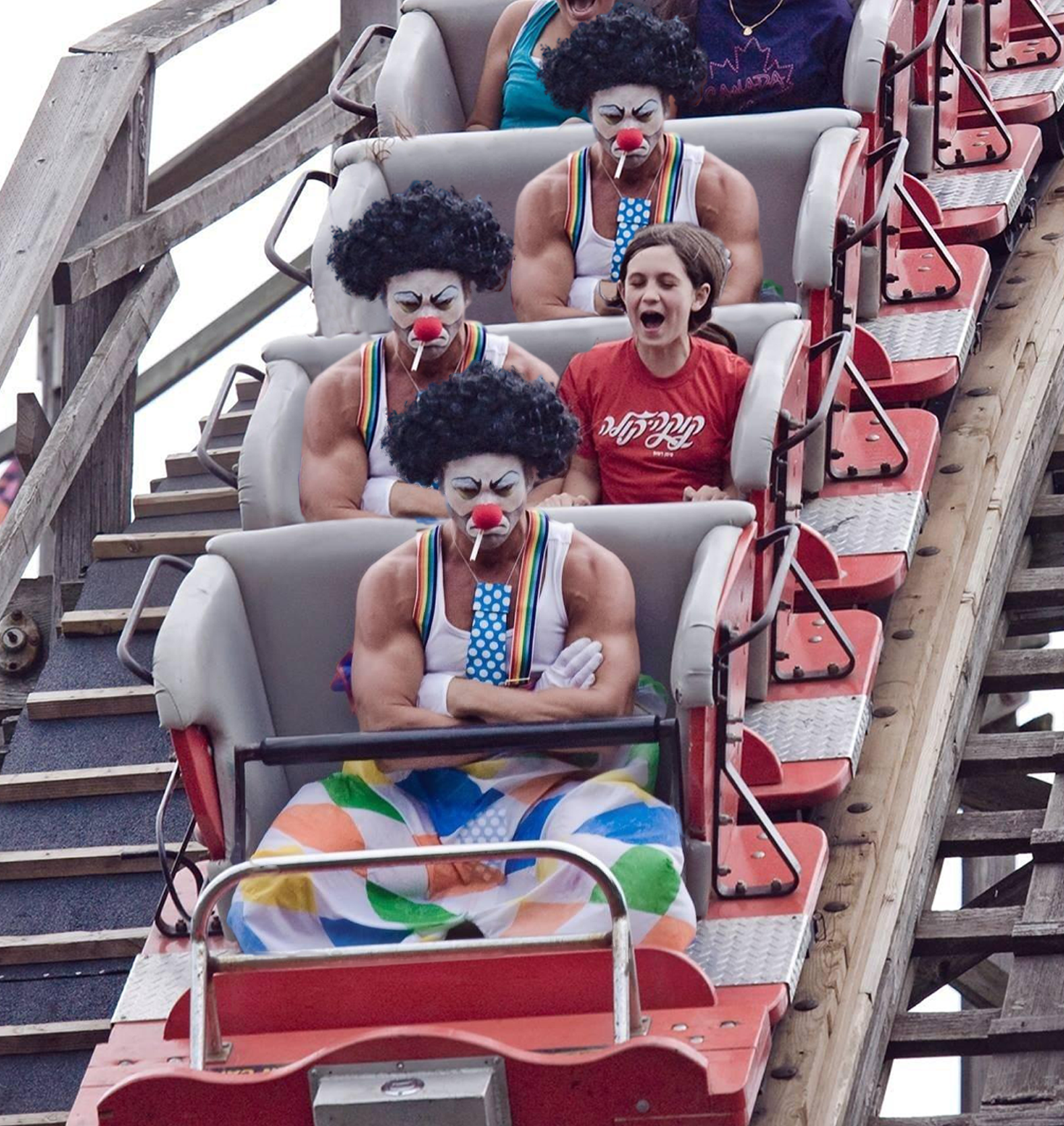 Clown ride roller coaster attraction